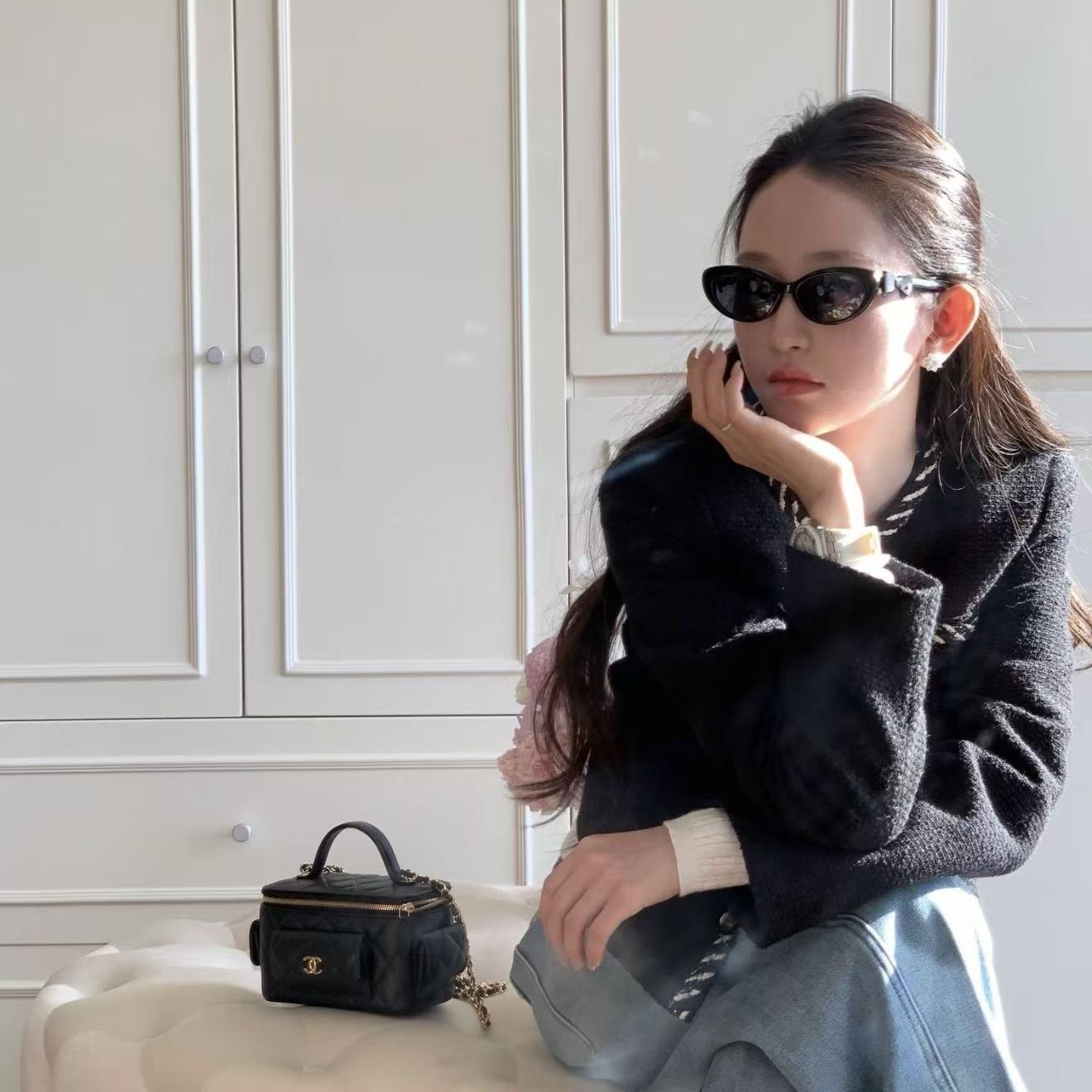 CHANE1 ボウ ダブルC グラス【50%割引+送料無料】