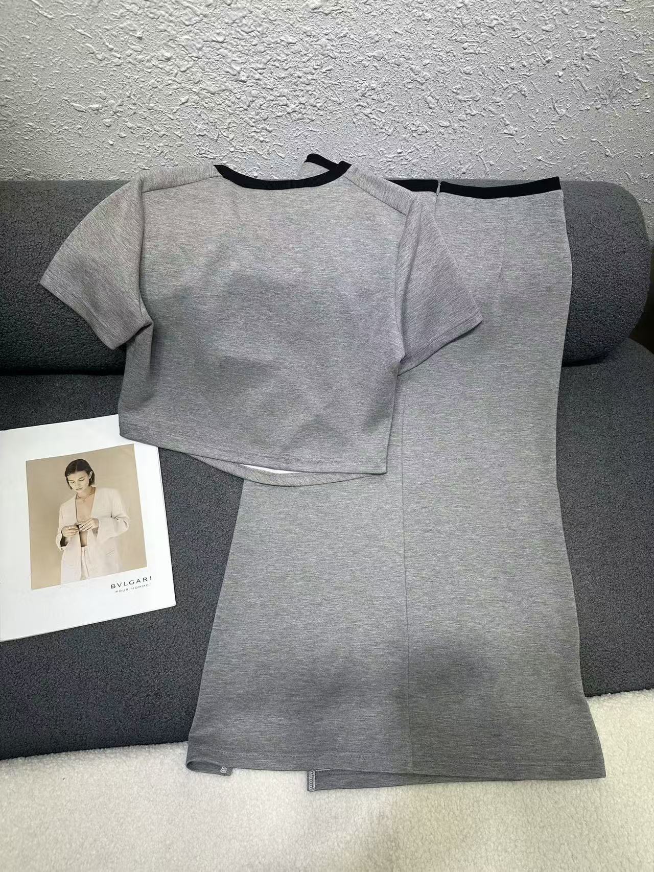 CHANE1 高品質ダブルC Tシャツ+スカート ツーピースセット【50%割引+送料無料】