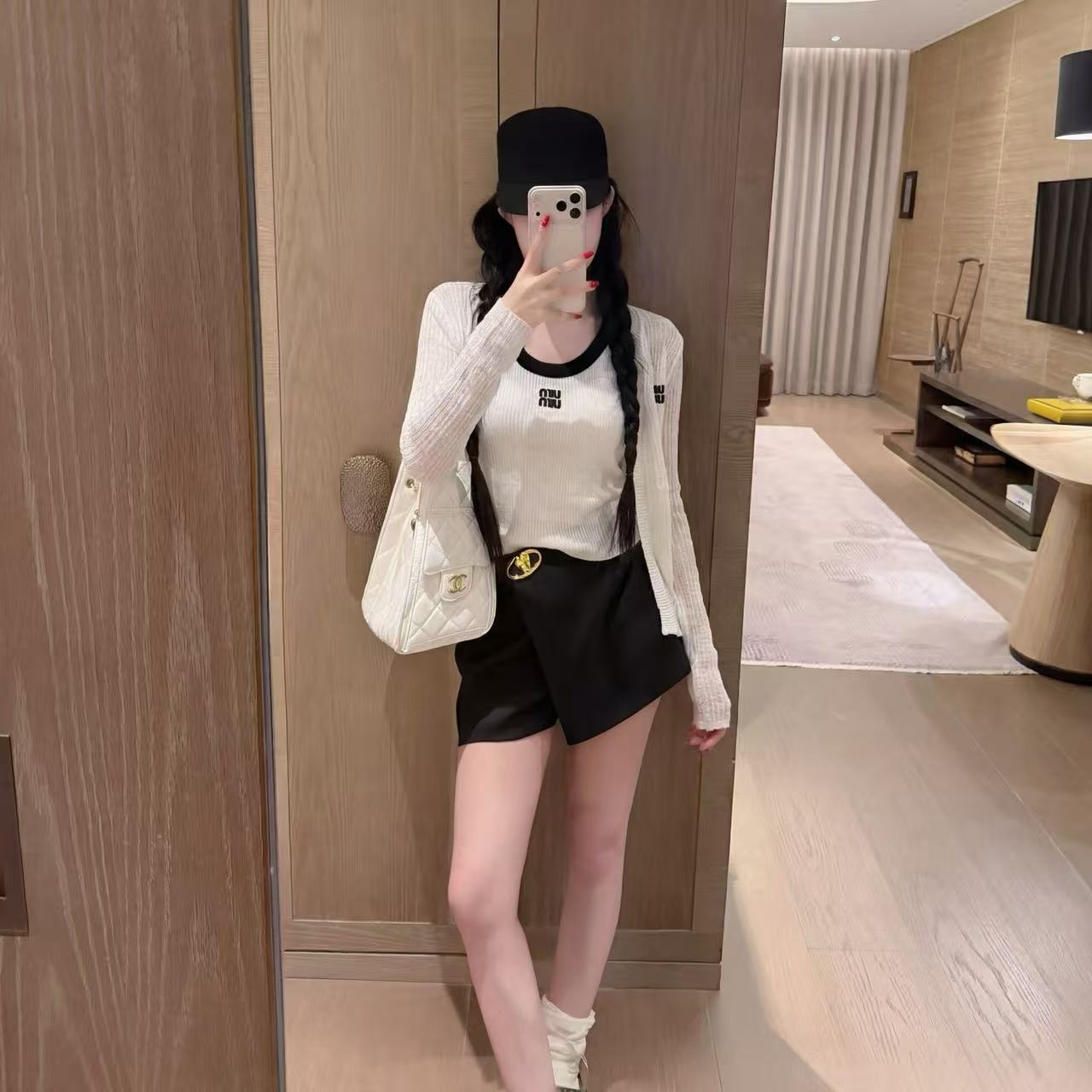 L0WEW 刺繍ベスト + カーディガン ツーピースセット【50%割引+送料無料】