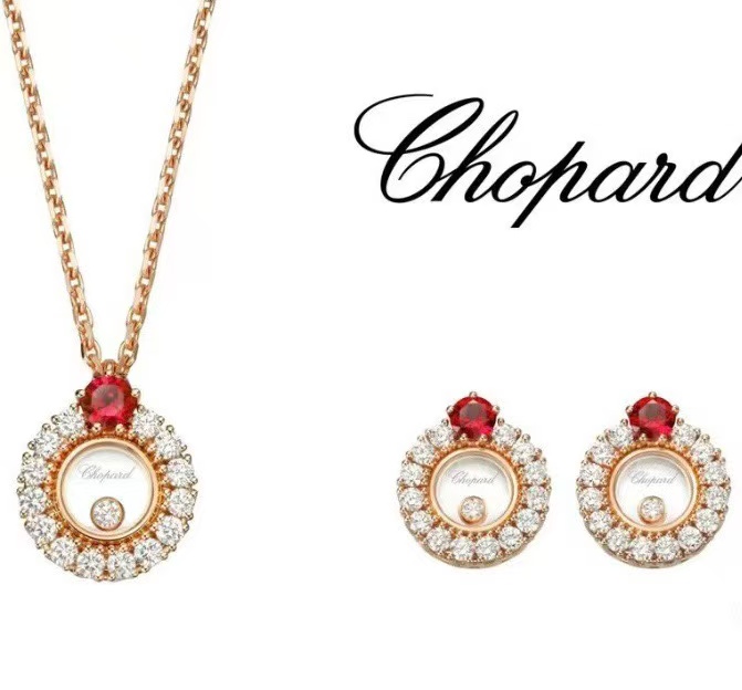 Ch0pard HAPPY イヤリング + ネックレス 2点セット【50％割引+送料無料】