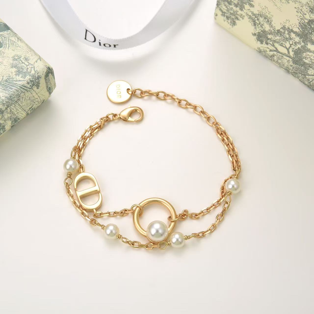 DIOR CDパール ブレスレット【50％割引+送料無料】