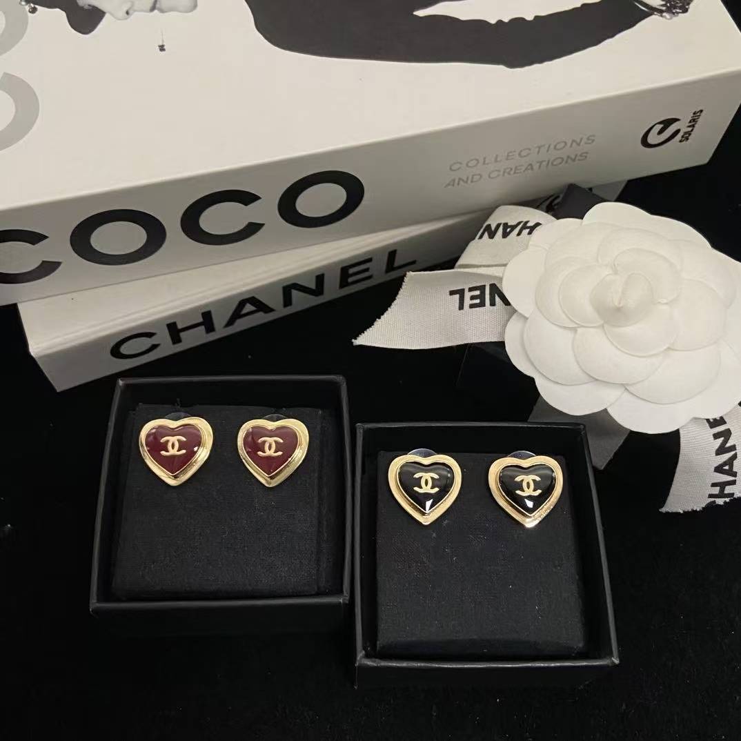 CHANE1 ダブルCハートピアス【50％割引+送料無料】