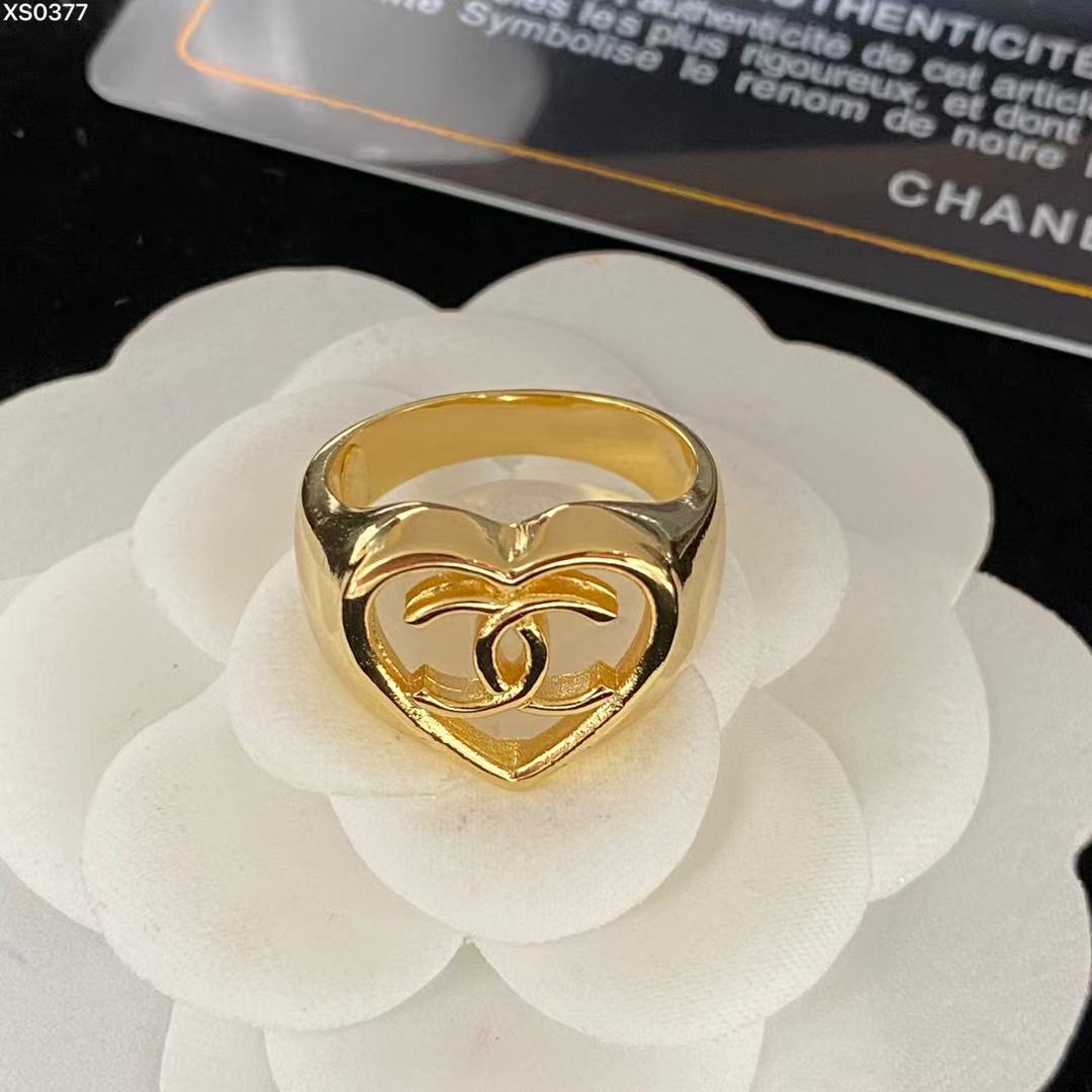 CHANE1 ダブルCハートリング【50％割引+送料無料】