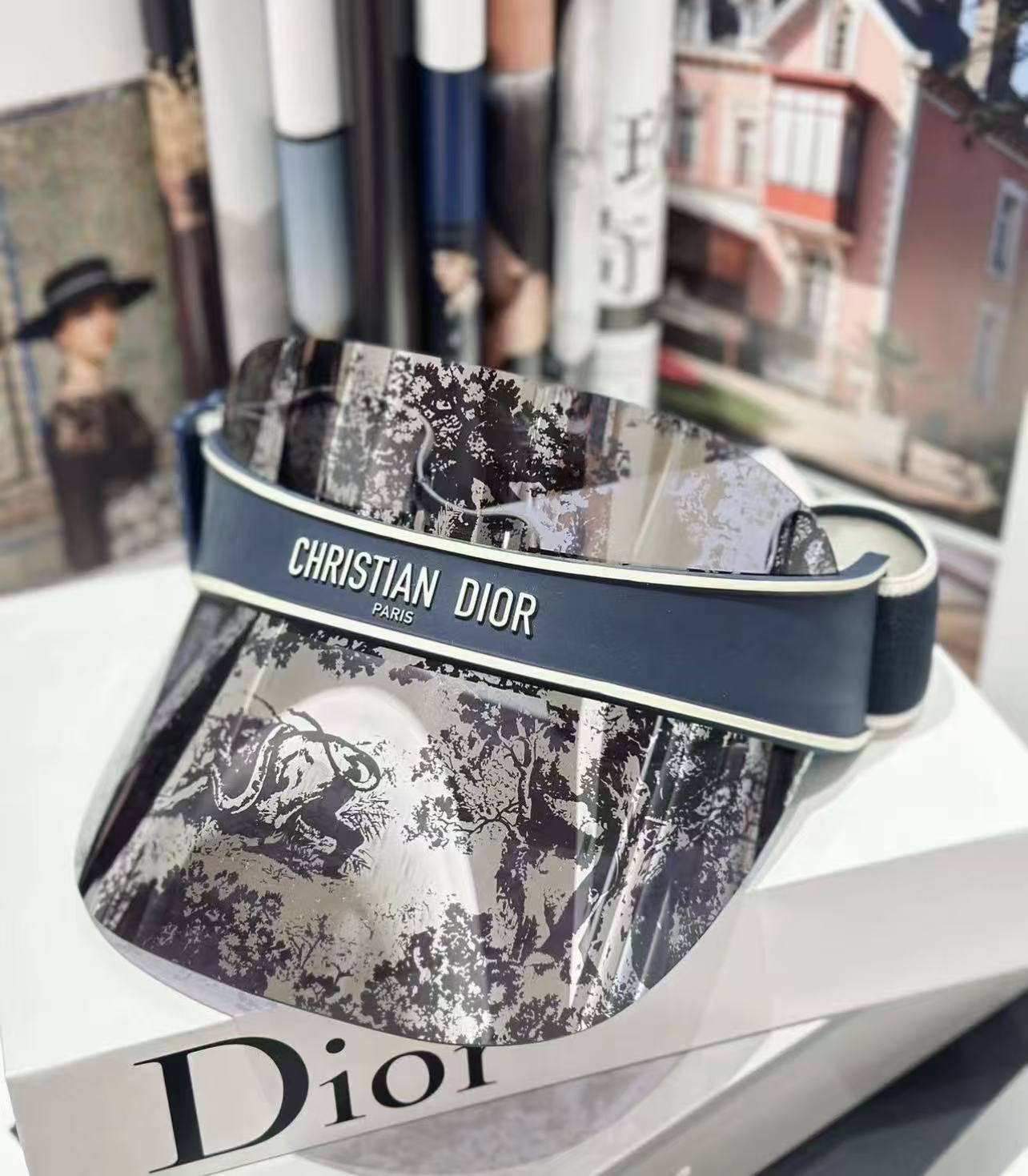 DIOR ロゴプリント オープントップバイザー【50％割引+送料無料】
