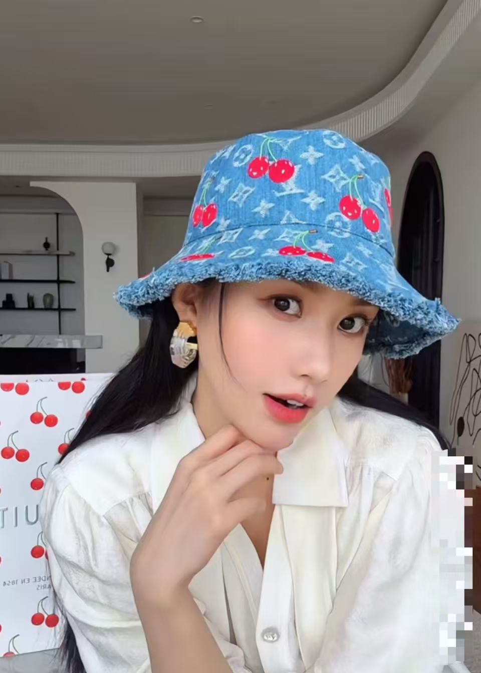 LV チェリー バケットハット【50％割引+送料無料】