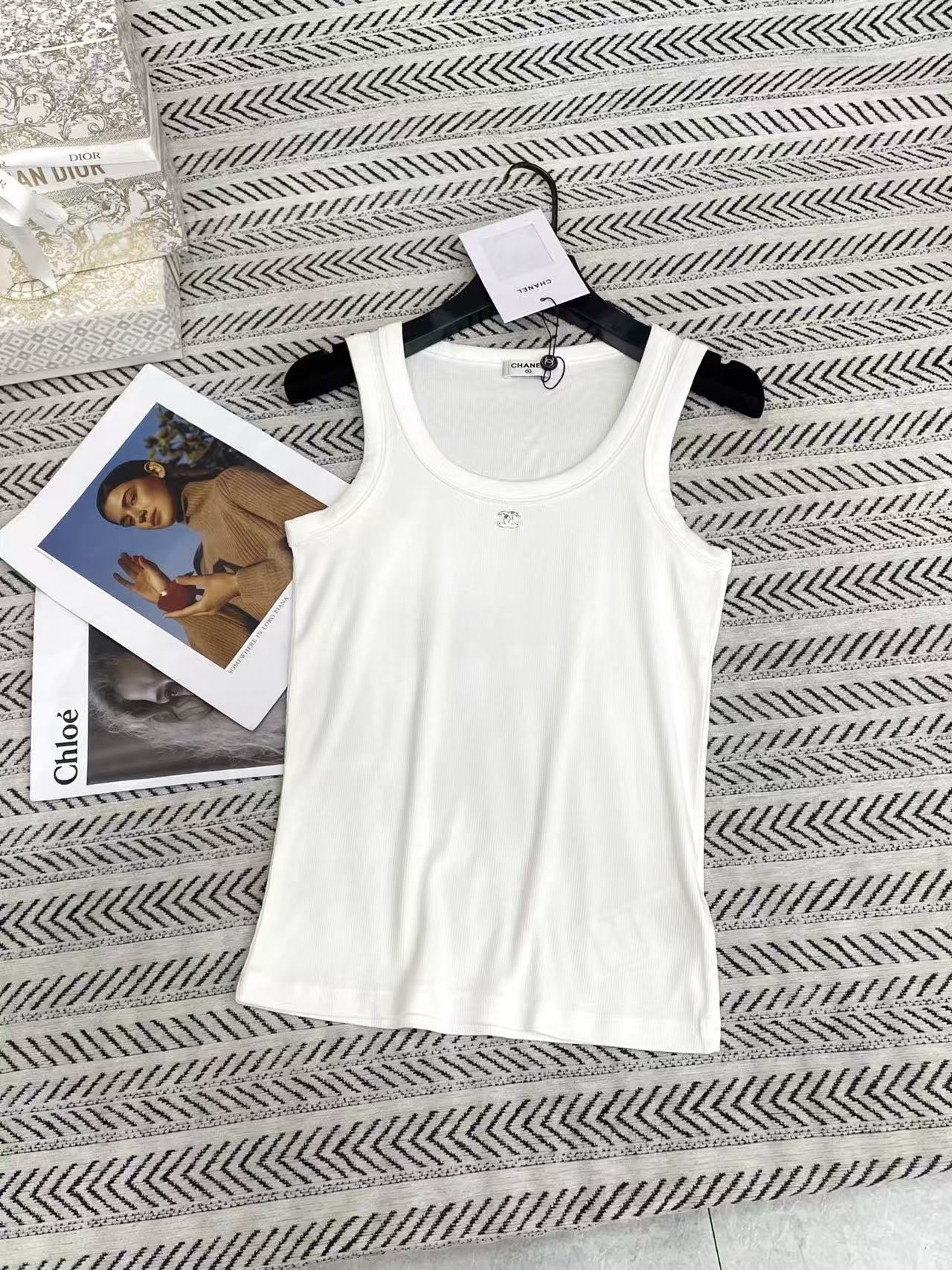 CHANE1 シンプルダブルCベストTシャツ【50％割引+送料無料】