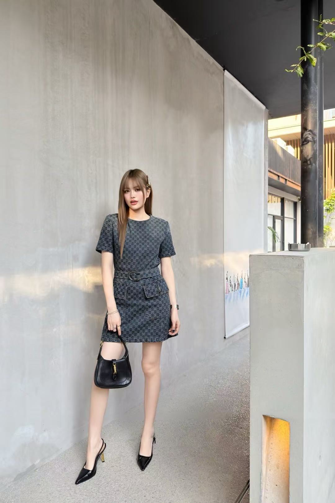 GUCCI ジャカードデニムドレス【50％割引+送料無料】