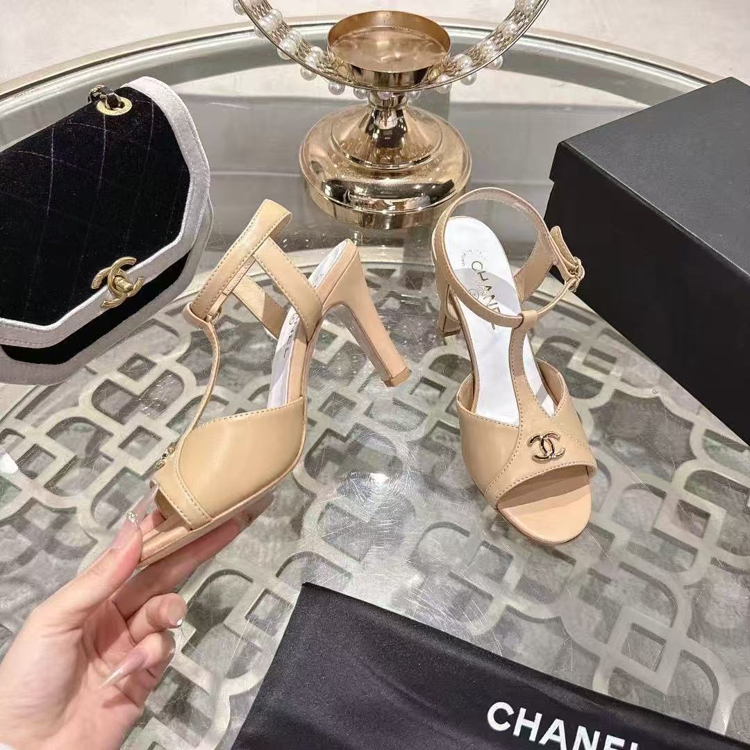 CHANE1高品質ダブルC ハイヒールサンダル【50%割引+送料無料】