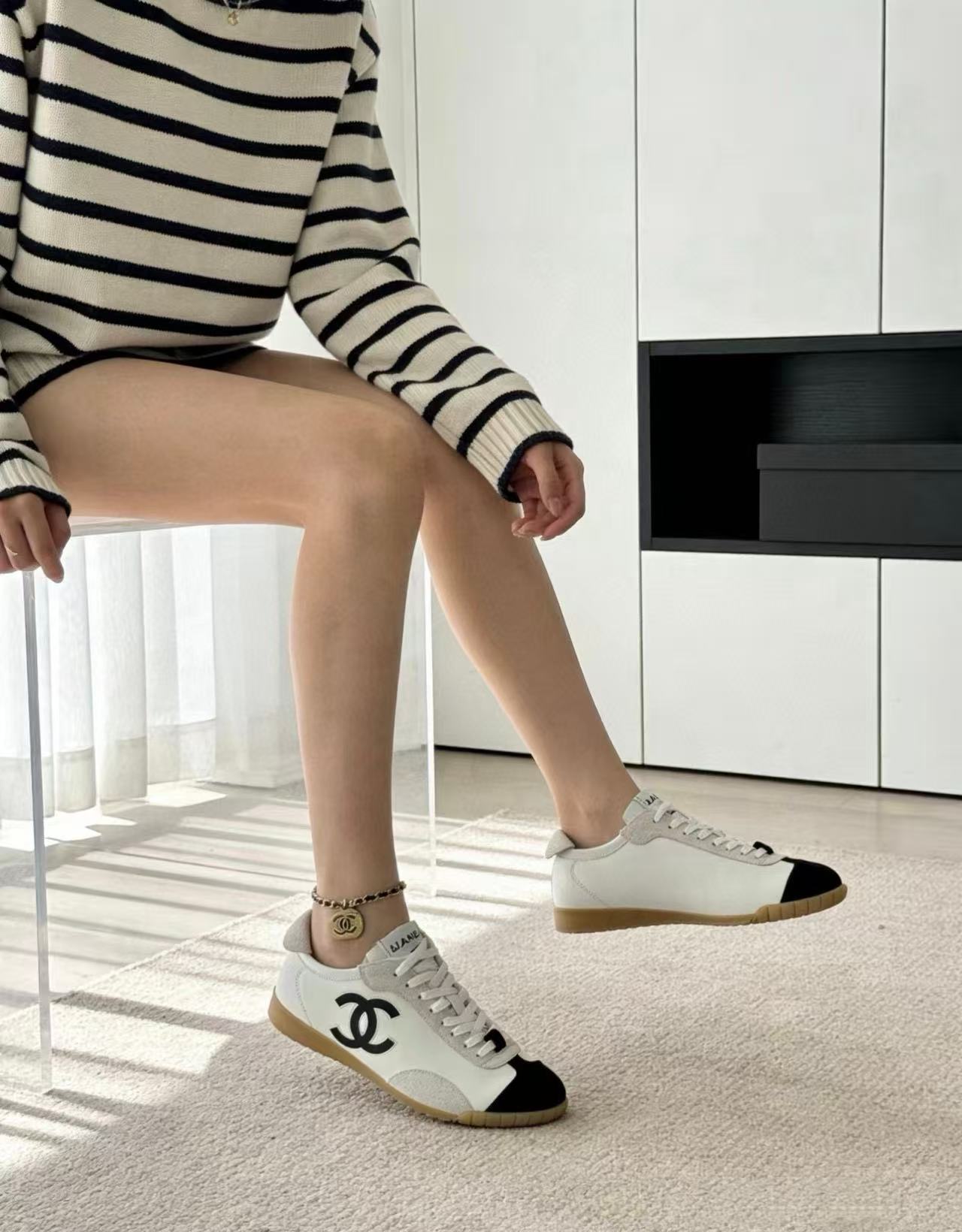 CHANEL 高品質 ダブルC カジュアルシューズ【50％割引+送料無料】