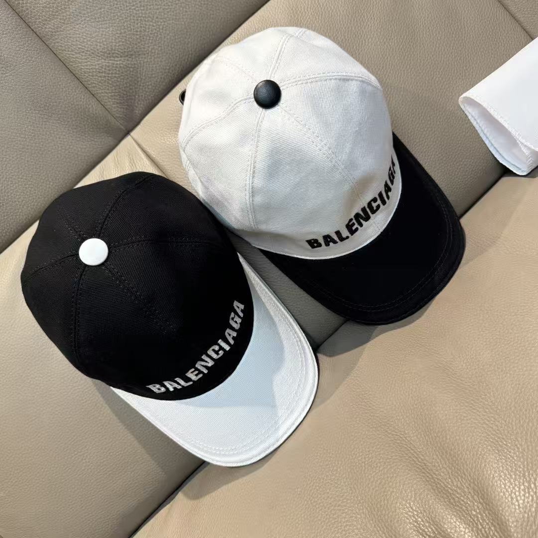 BALENC1AG ブラック＆ホワイトレターベースボールキャップ【50％割引+送料無料】