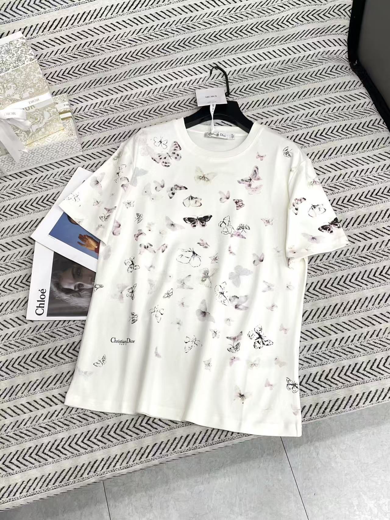 DIOR バタフライ Tシャツ【50％割引+送料無料】