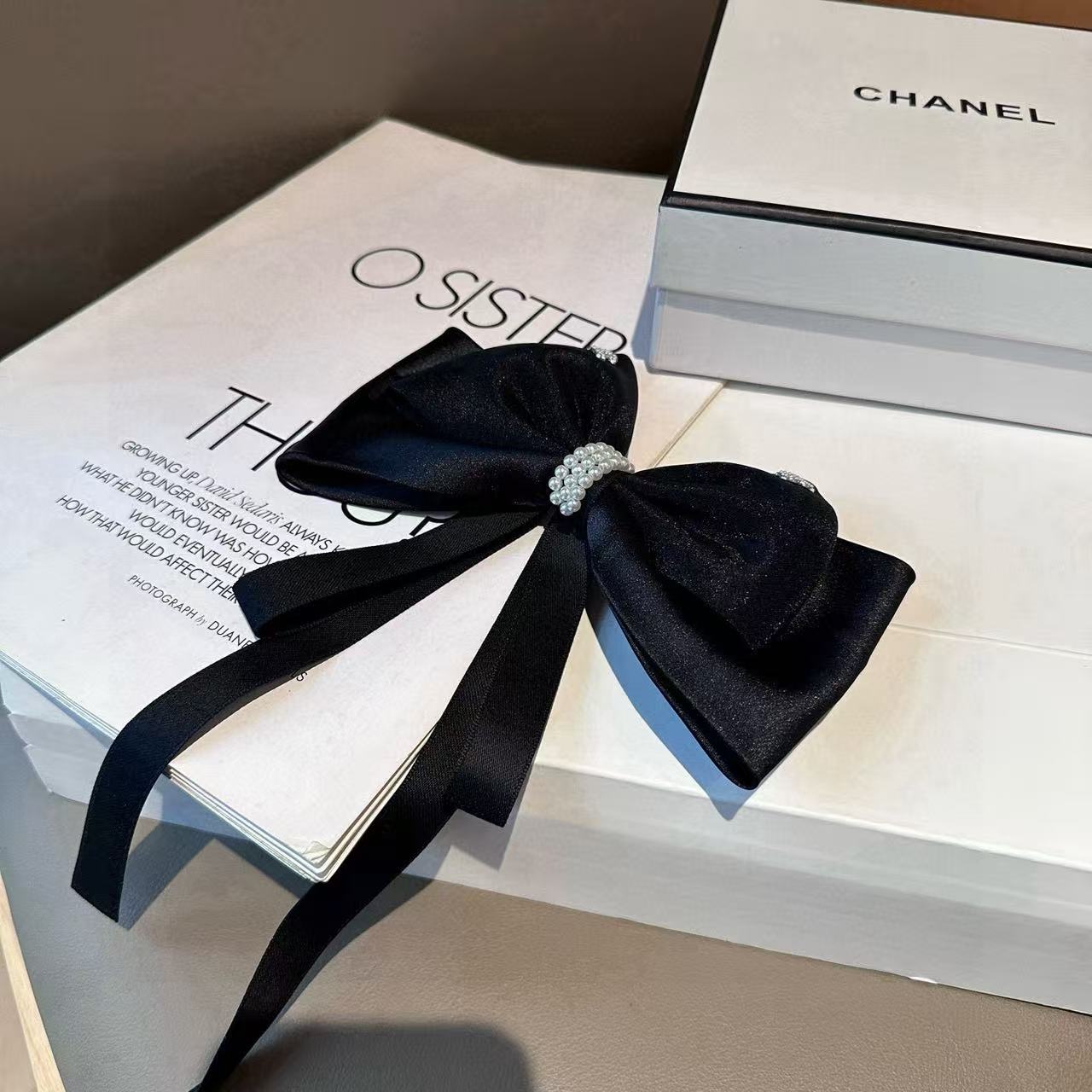 CHANE1 ベルベットパールヘアクリップ【50％割引+送料無料】