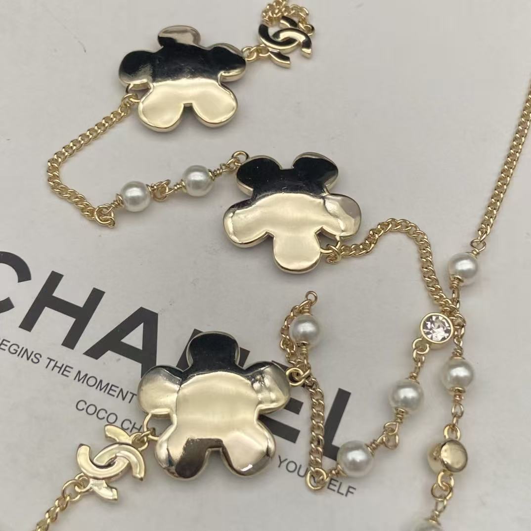 CHANE1 ブルーフラワーパールネックレス【50％割引+送料無料】