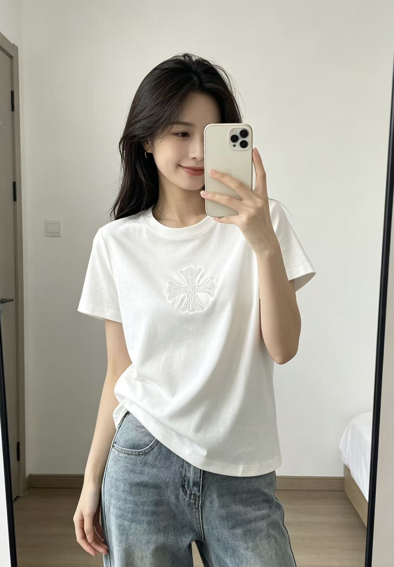 Chr0me Hearts ビーズロゴTシャツ【50%割引+送料無料】