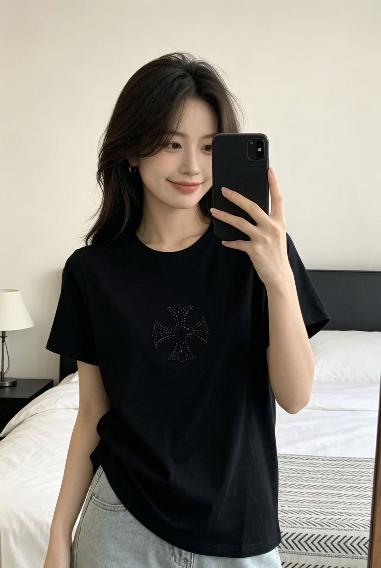 Chr0me Hearts ビーズロゴTシャツ【50％割引+送料無料】