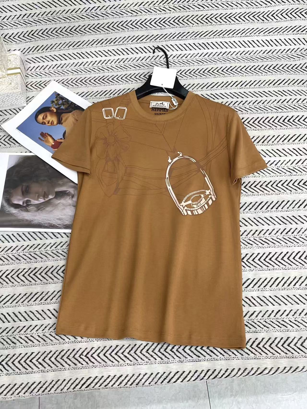 HERME5チェーンプリントTシャツ【50％割引+送料無料】
