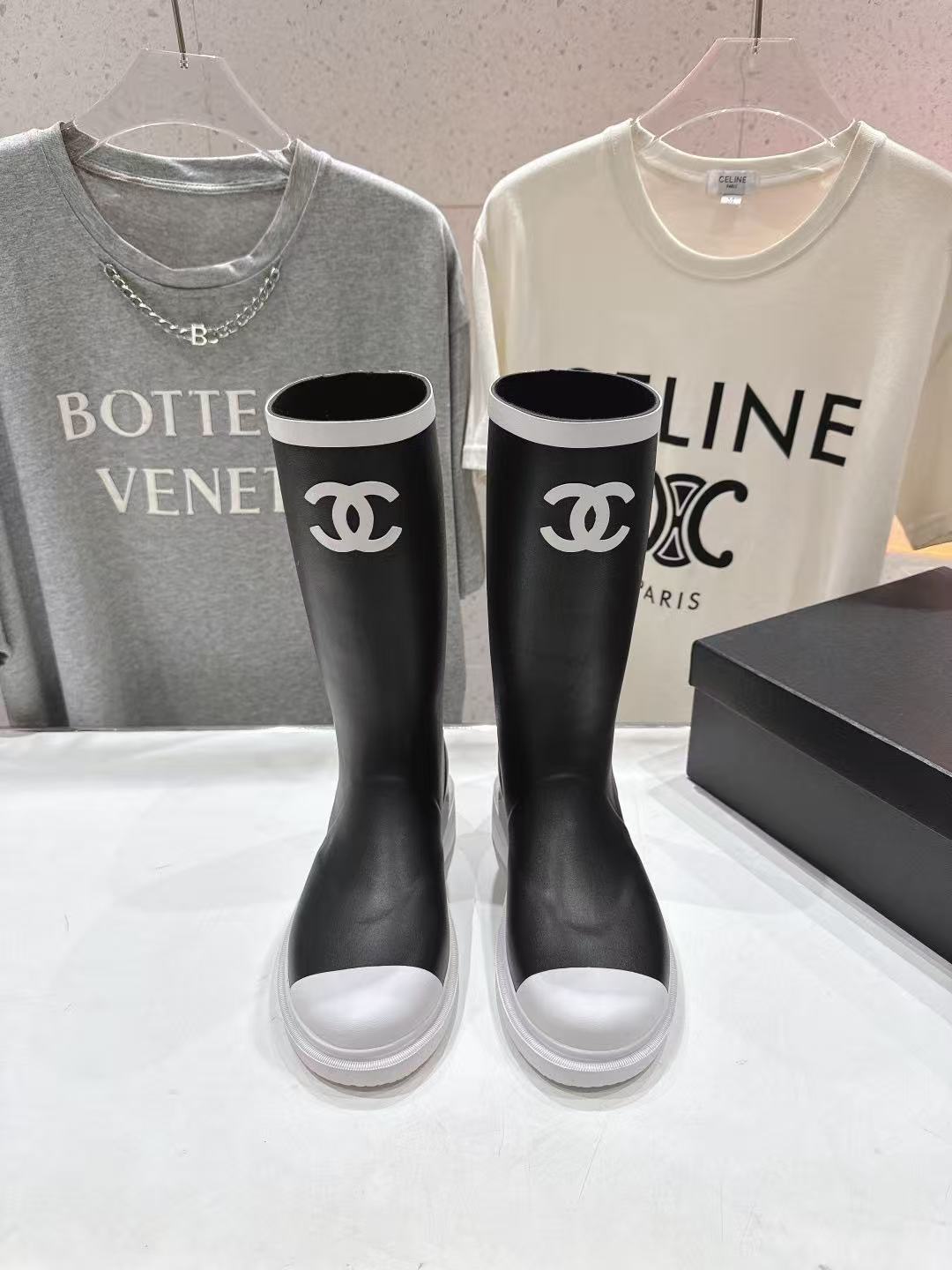 CHANE1 高品質ダブルCレインブーツ【50％割引+送料無料】