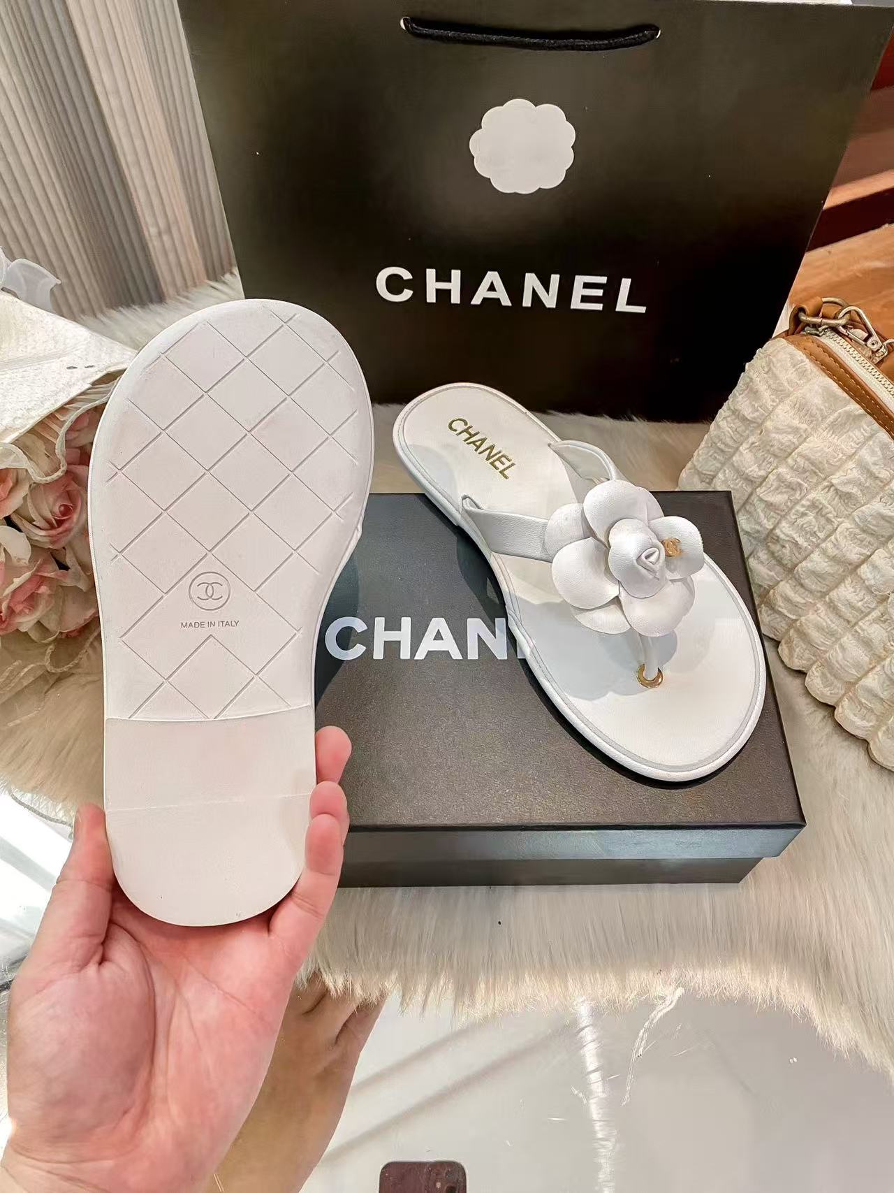 CHANE1 カメリアスリッパ【50%割引+送料無料】
