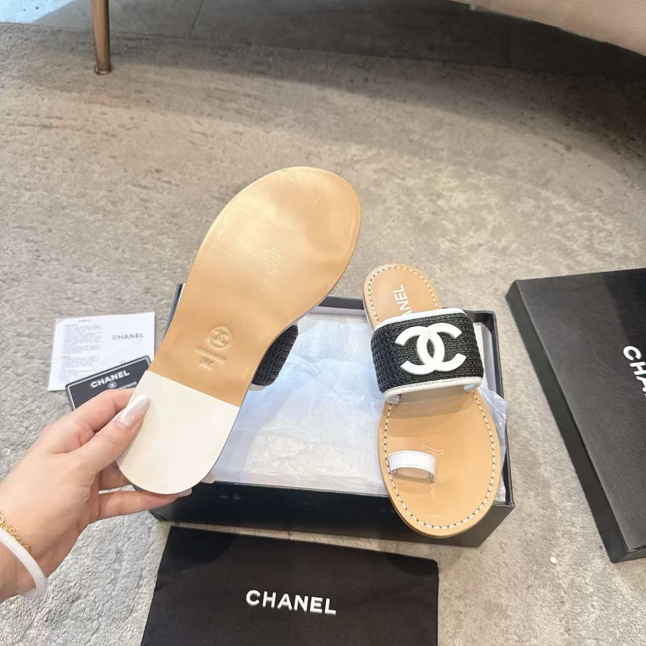 CHANE1 高品質ダブルCスリッパ【50％割引+送料無料】