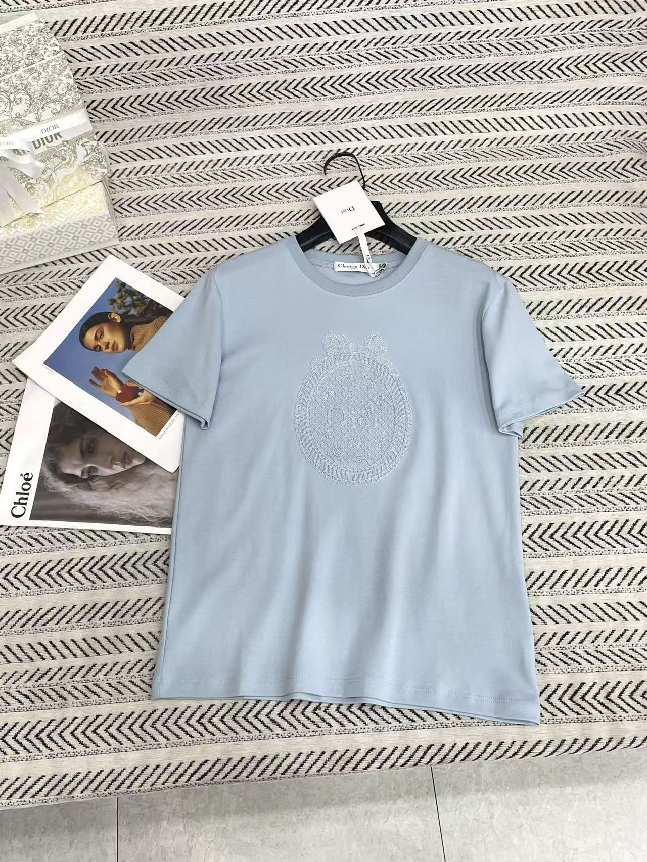 DIOR 刺繍ロゴTシャツ【50％割引+送料無料】