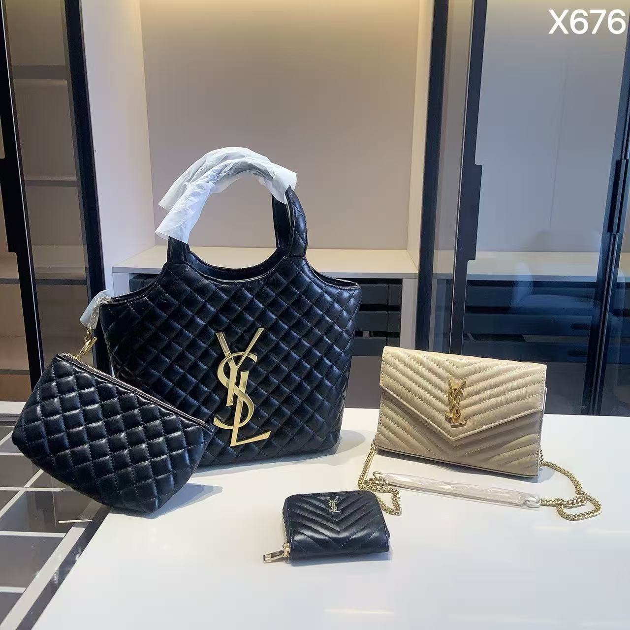 【YSL】コンビネーション3点セット【50％割引+送料無料】X676
