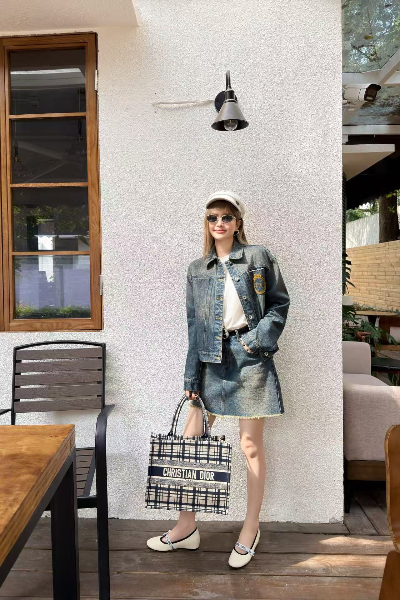 DIOR デニムスカート＆ジャケット 2ピースセット【50％割引+送料無料】
