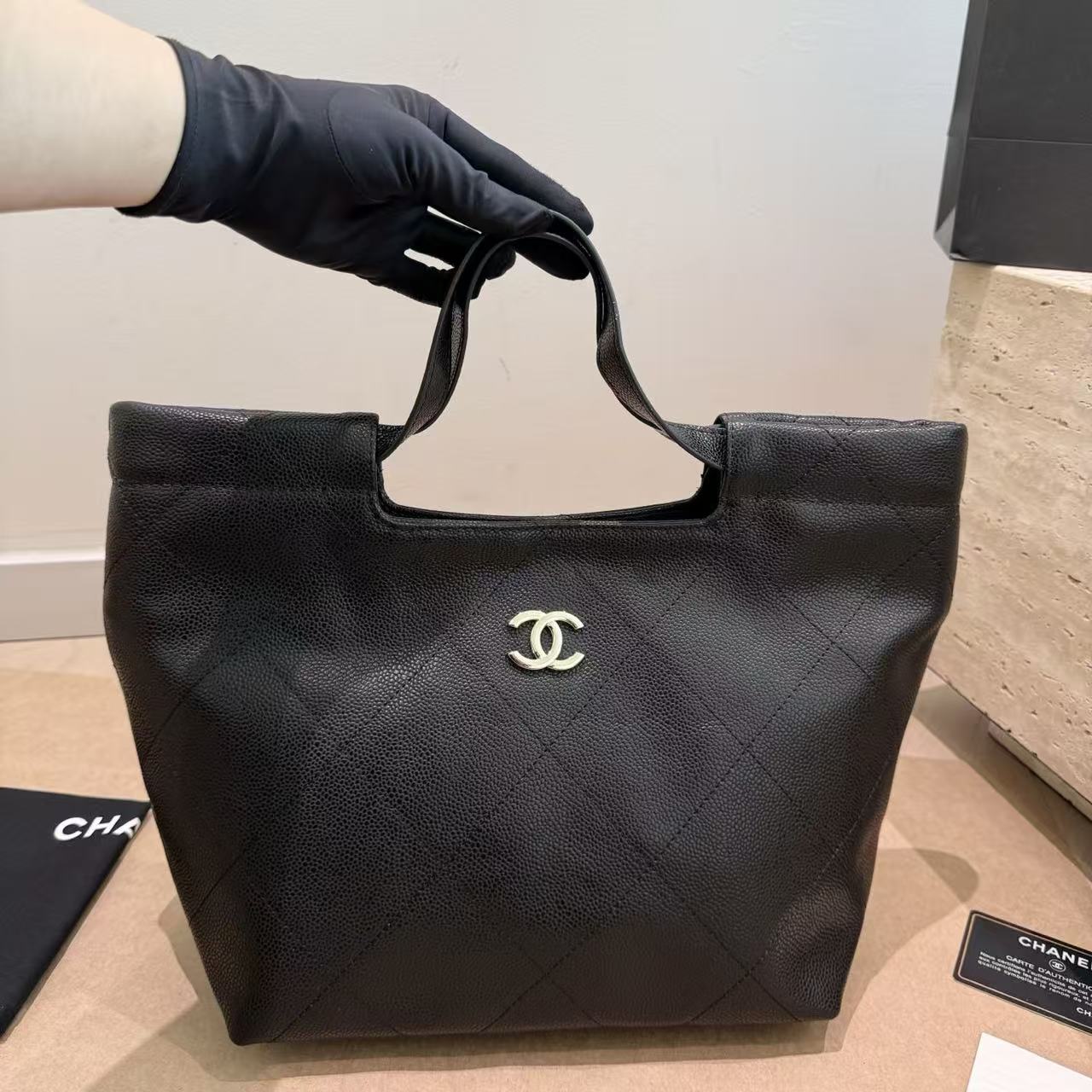 CHANE1 ダブルCロゴショッピングバッグ【50％割引+送料無料】