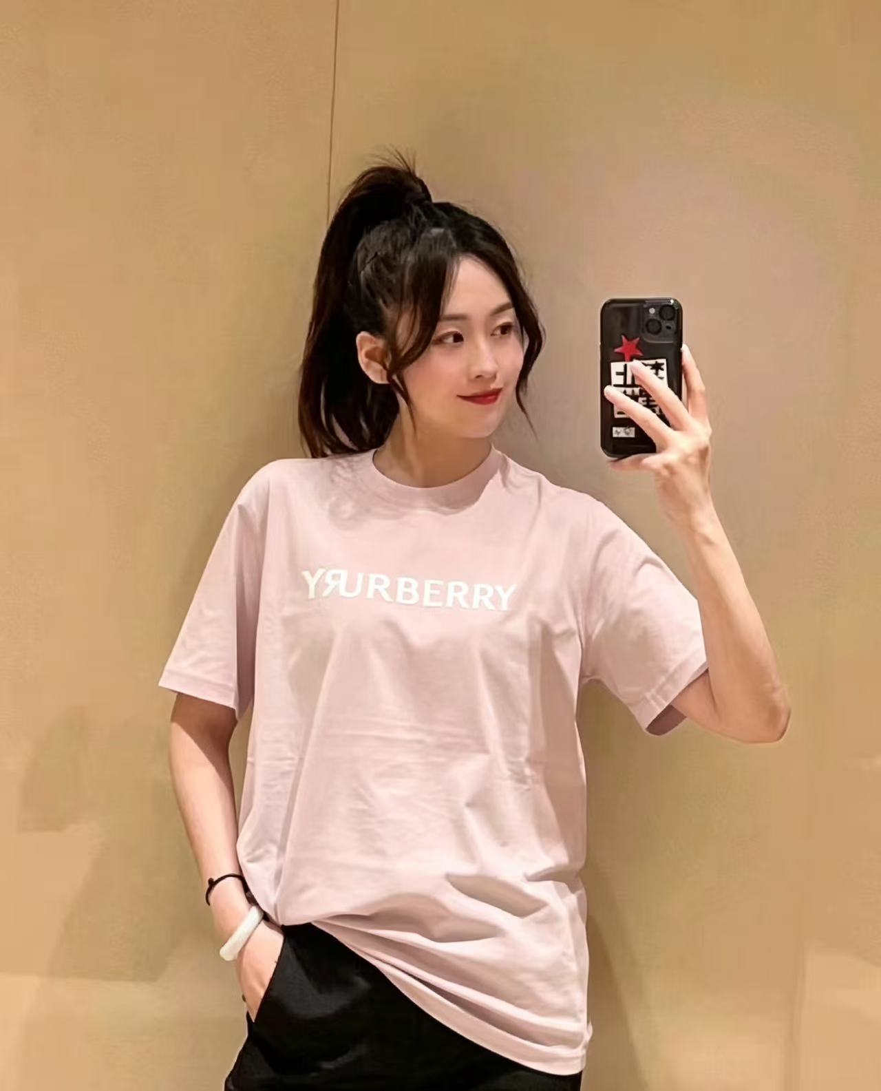BUR8ERRY シンプルレターTシャツ【50％割引+送料無料】