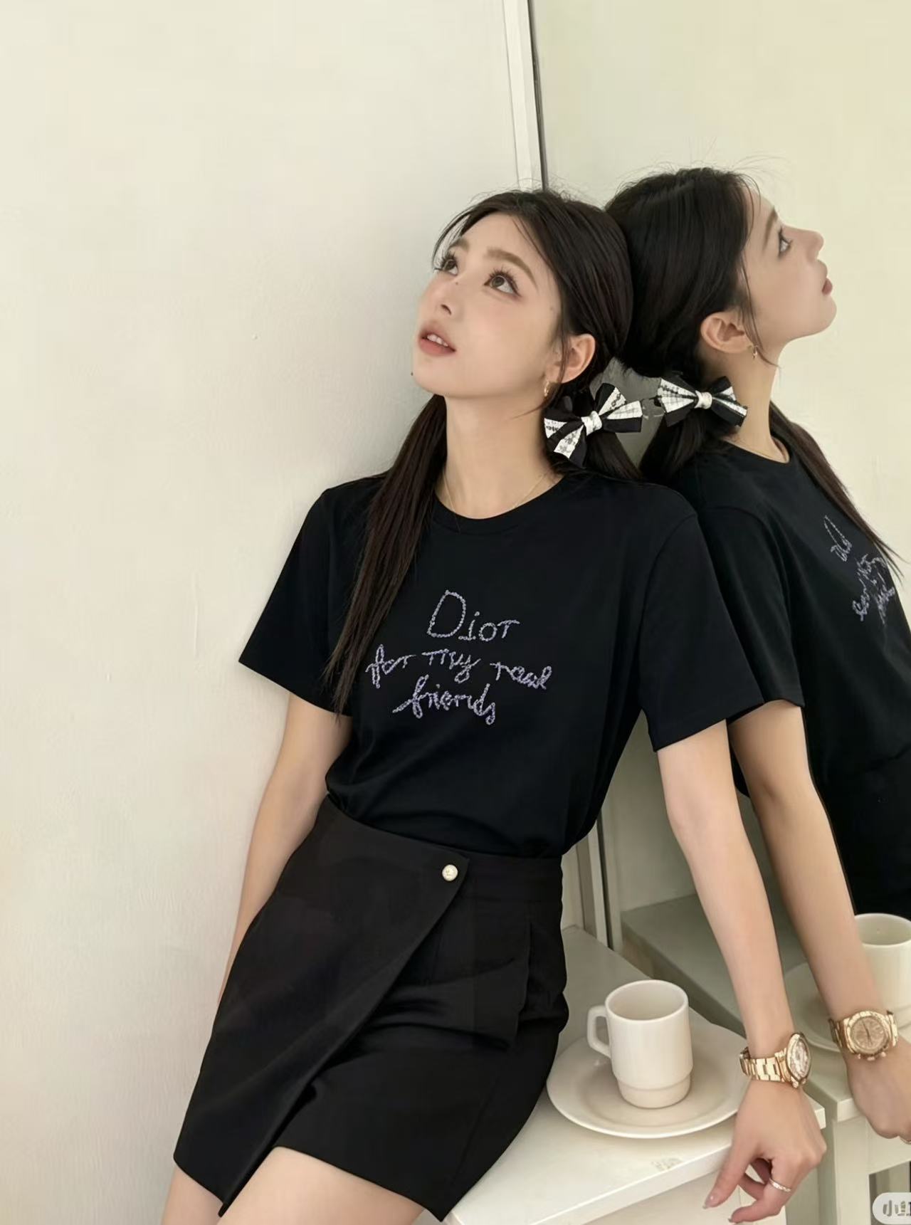DIOR ビーズレターTシャツ【50％割引+送料無料】