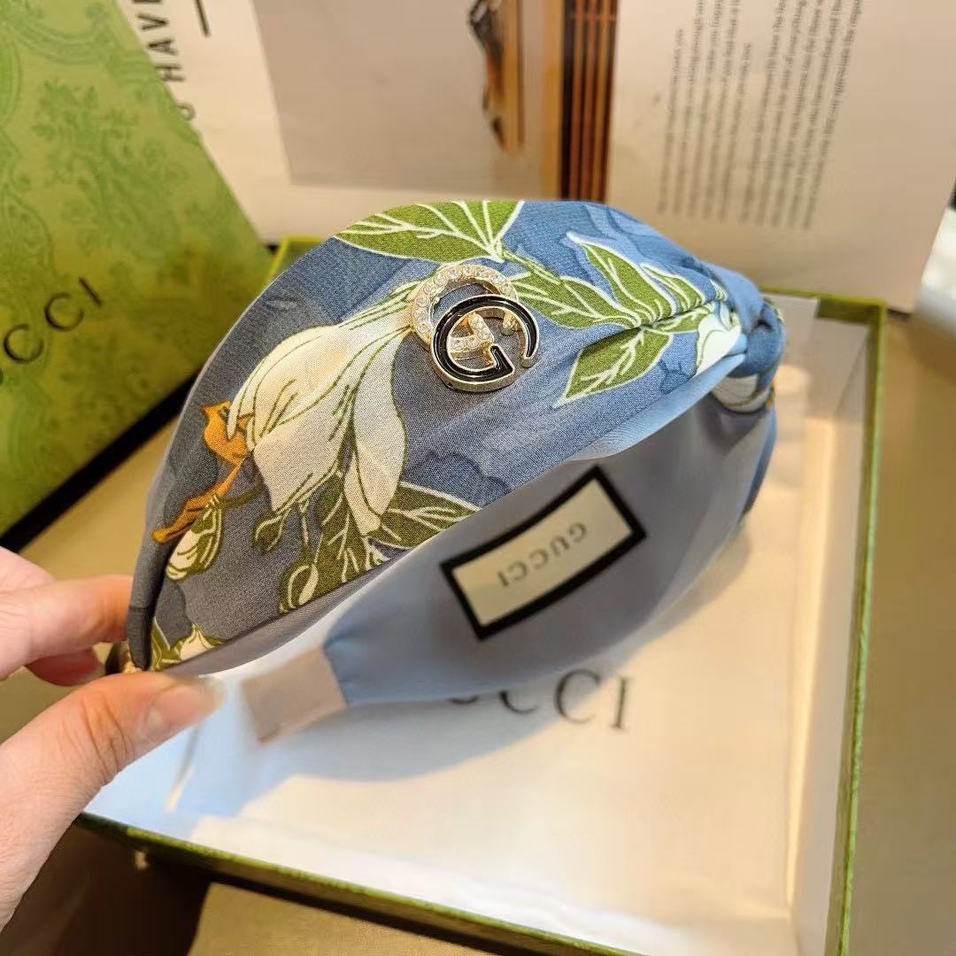 GUCCI プリント入りヘッドバンド【50％割引+送料無料】