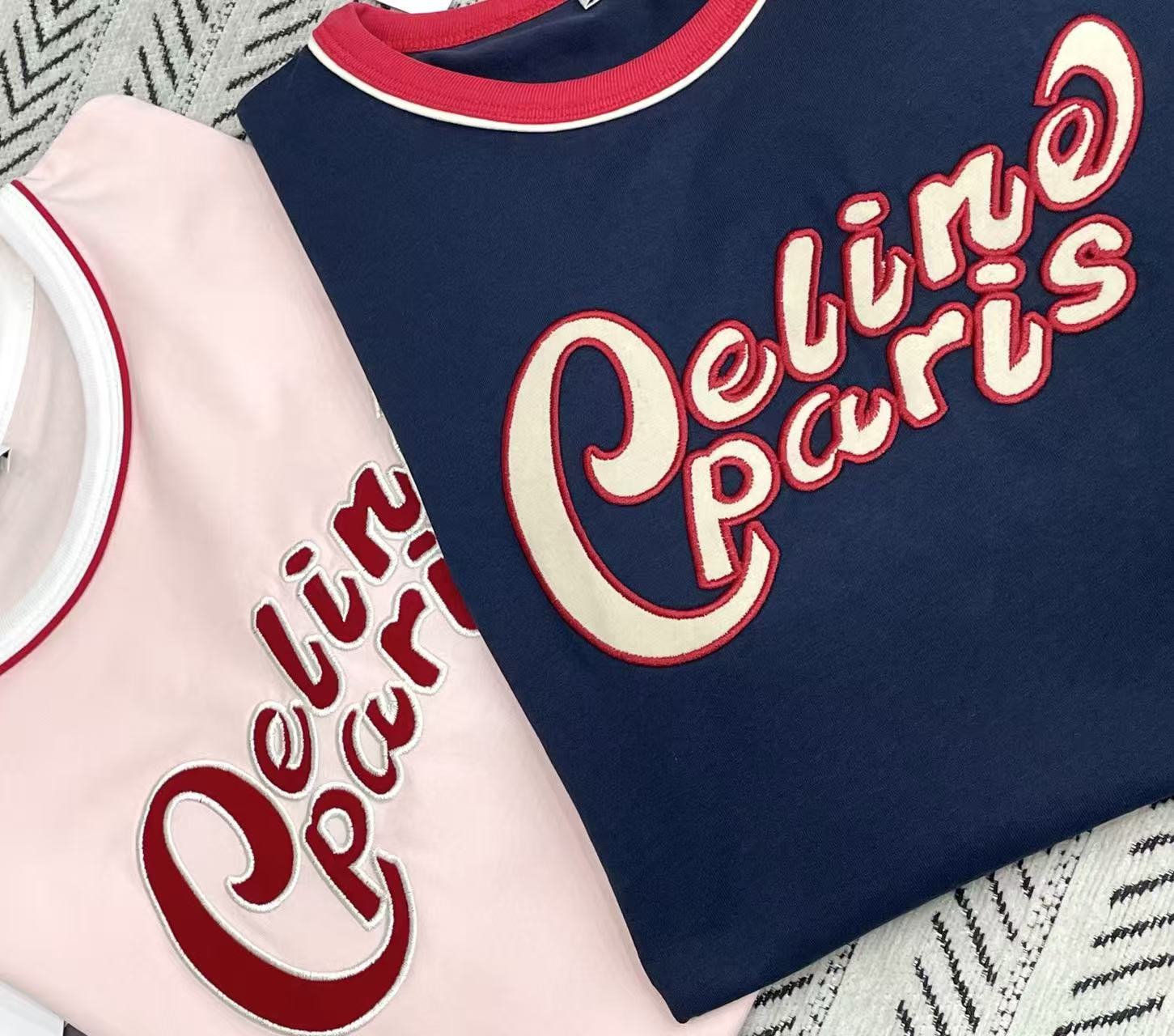 CEL1NE カラーブロックレターTシャツ【50％割引+送料無料】