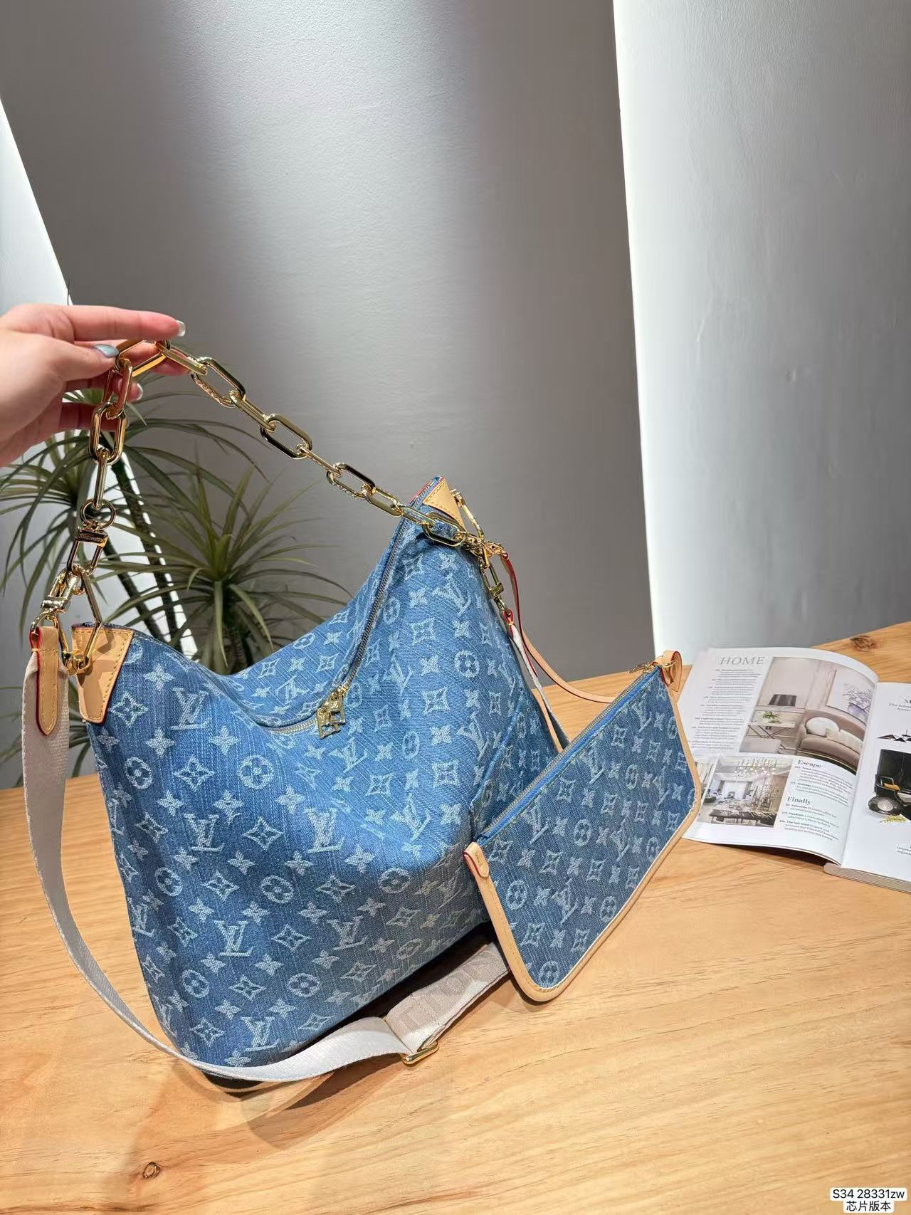 LV デニム チェーンショルダーバッグ【50％割引+送料無料】