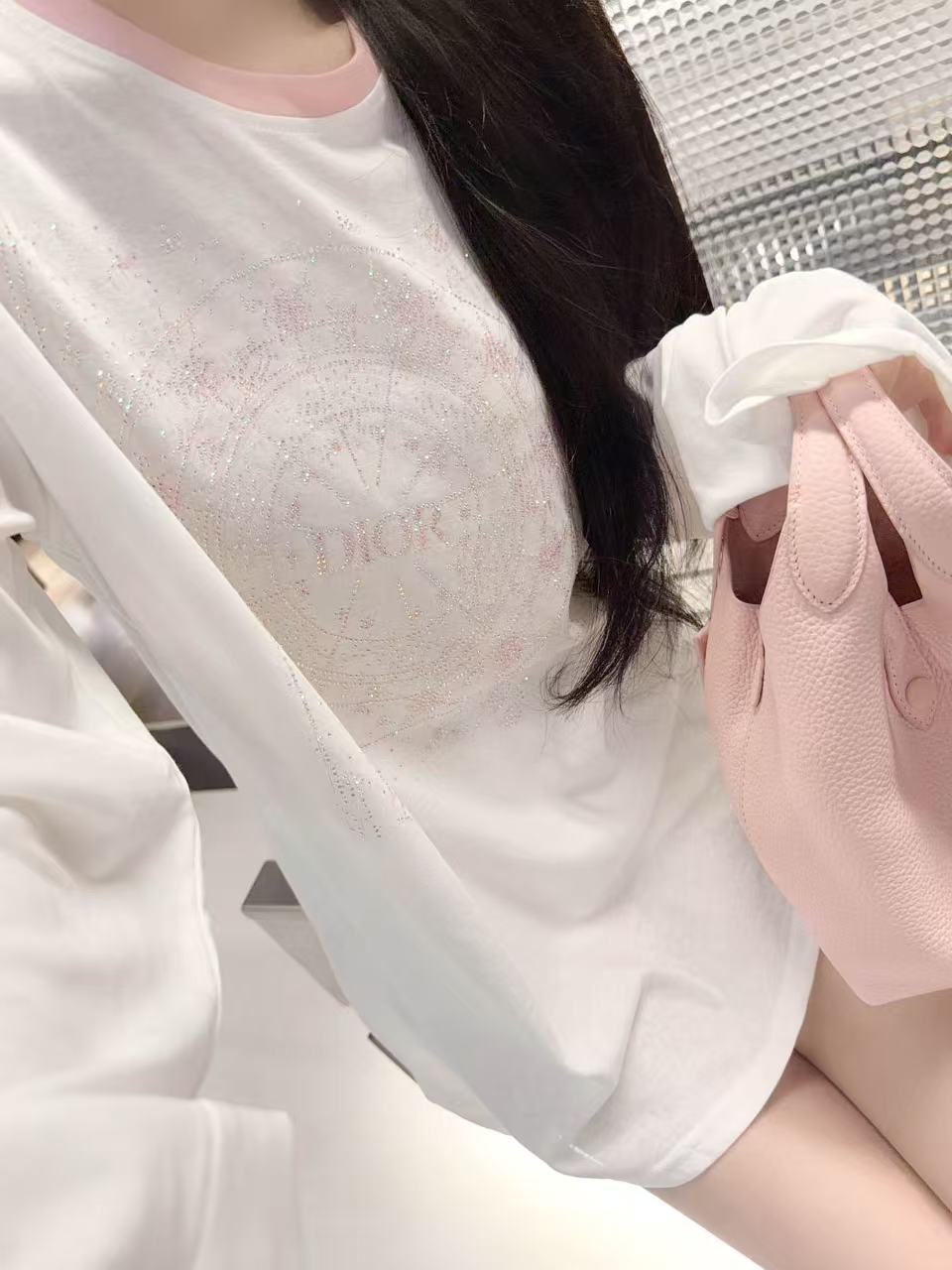 DIOR ロゴプリント 長袖Tシャツ【50％割引+送料無料】