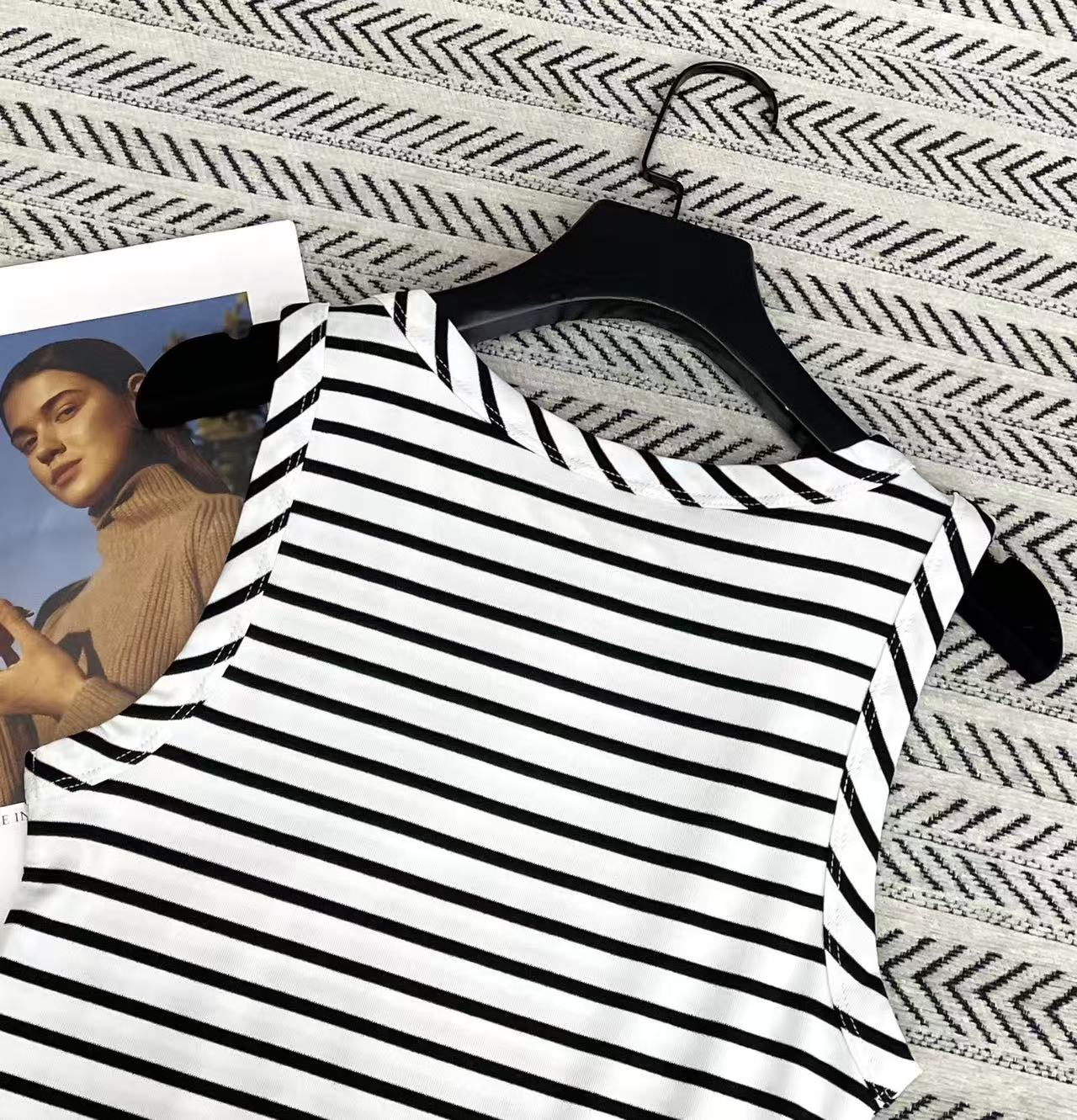 CEL1NE 凱旋門 ストライプベスト Tシャツ【50％割引+送料無料】