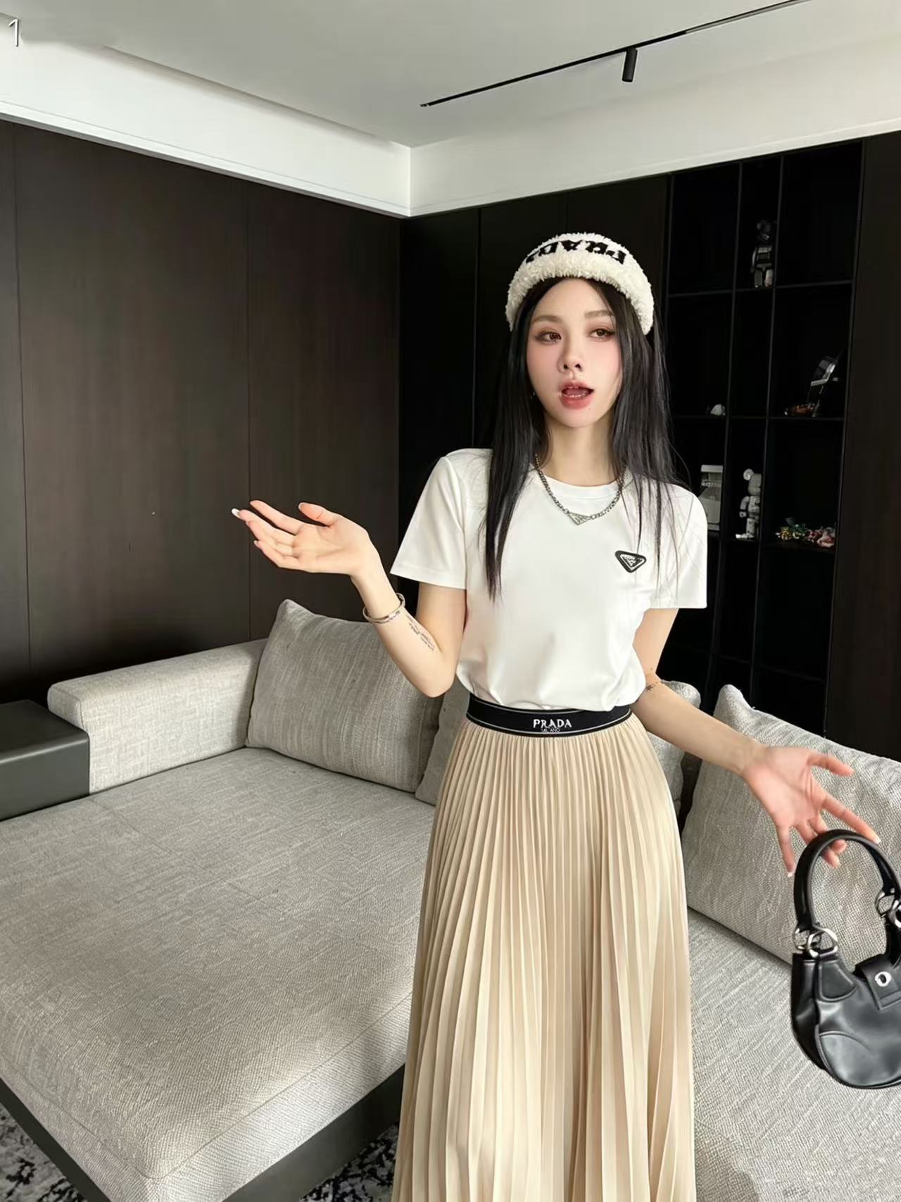 PR4DA 高品質Tシャツ＆スカート 2点セット【50％割引+送料無料】