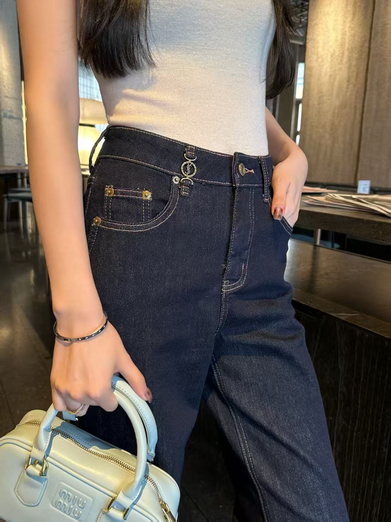 YSL 高品質シンプルジーンズ【50％割引+送料無料】