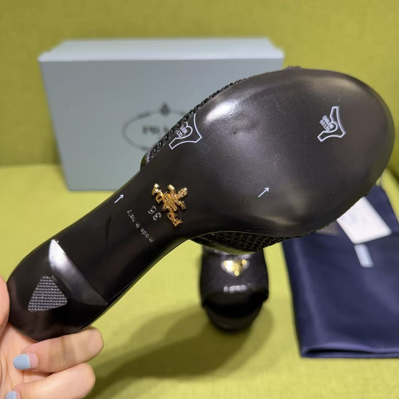 PR4DA 高品質メッシュ素材のオープントゥハイヒール【50％割引+送料無料】