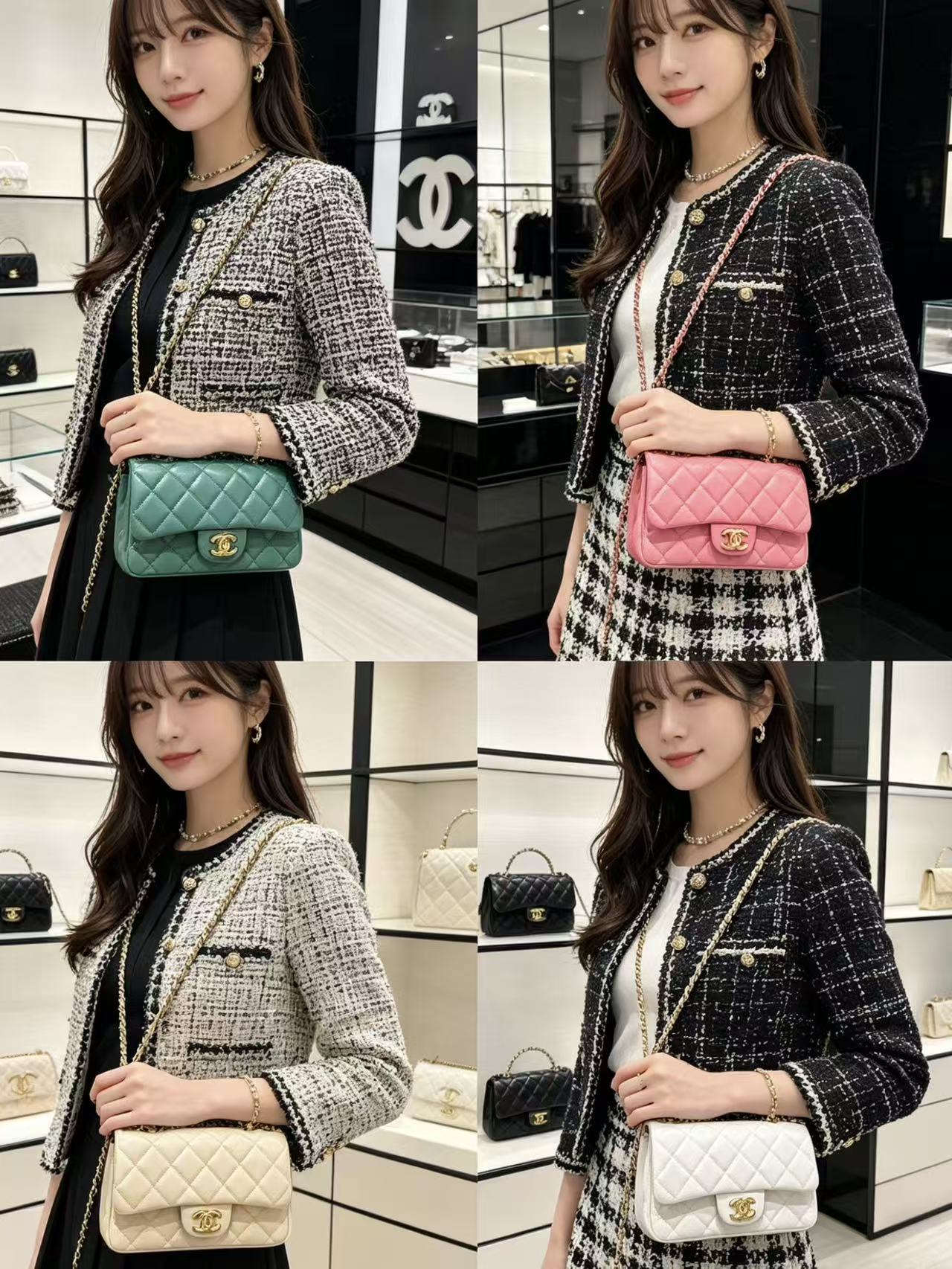 CHANE1 レザーチェーンバッグ【50％割引+送料無料】