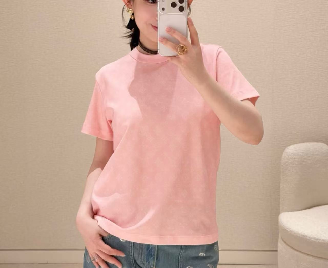 LV四つ葉のクローバー柄Tシャツ【50％割引+送料無料】