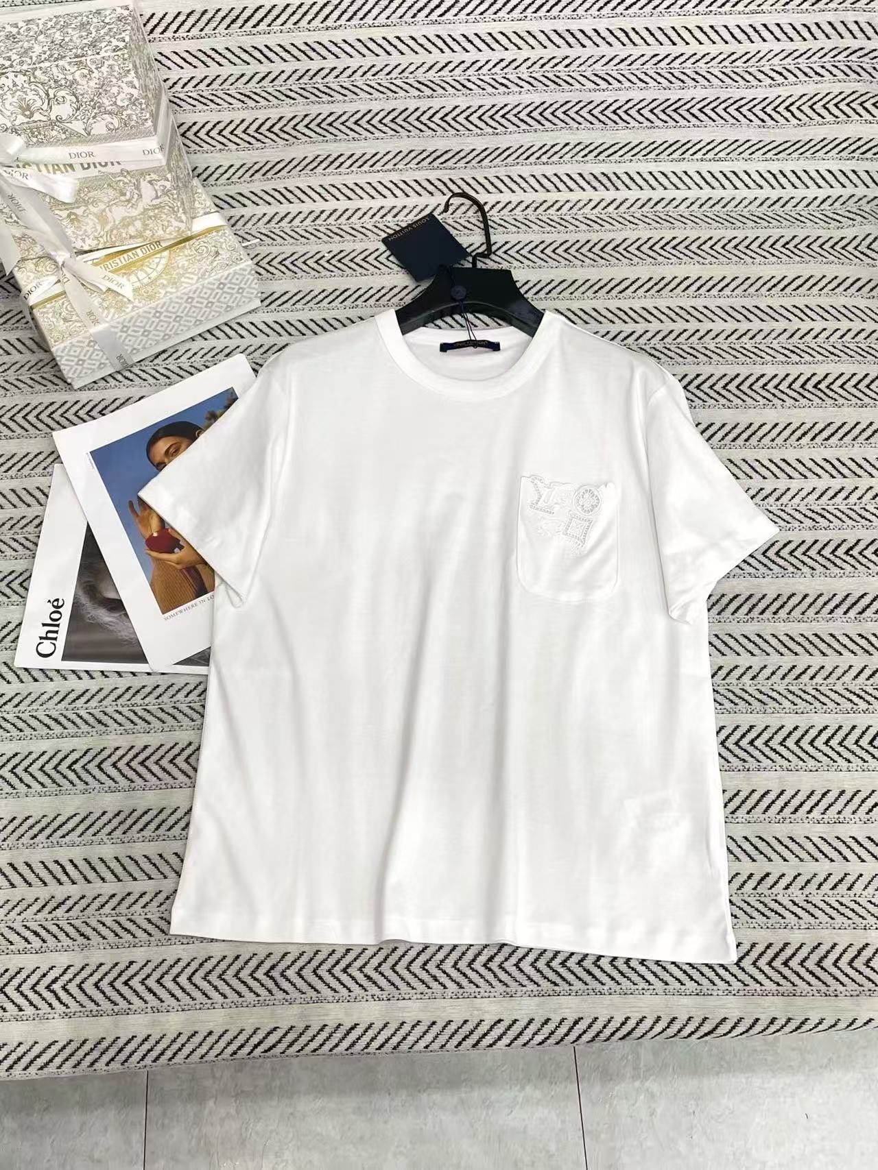 LV ポケット刺繍Tシャツ【50％割引+送料無料】