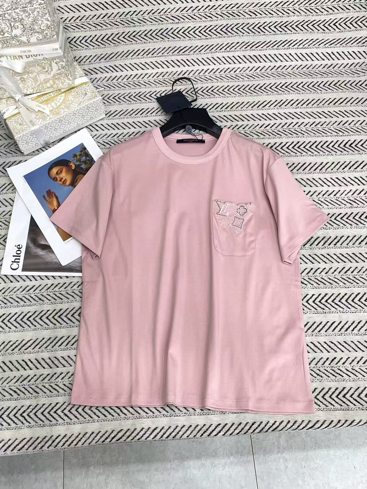 LV ポケット刺繍Tシャツ【50％割引+送料無料】