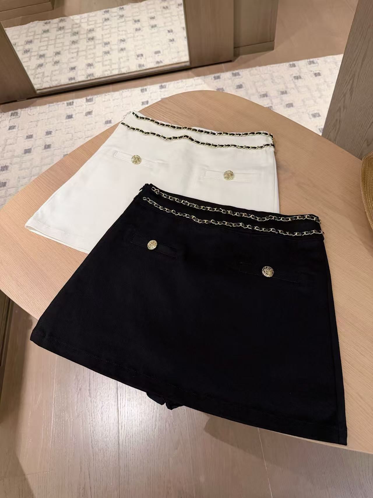 CHANE1 ダブルCチェーンミニスカート【50％割引+送料無料】