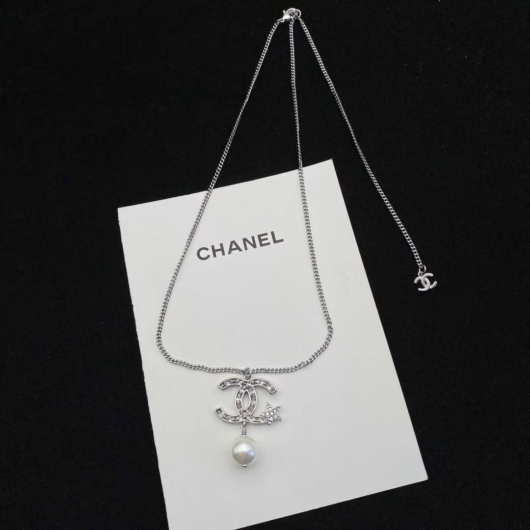 CHANE1 ダブルCパールネックレス【50％割引+送料無料】