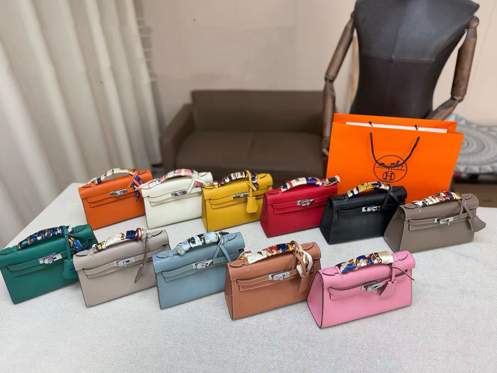 HERME5 Mini kellyチェーンバッグ【50％割引+送料無料】A