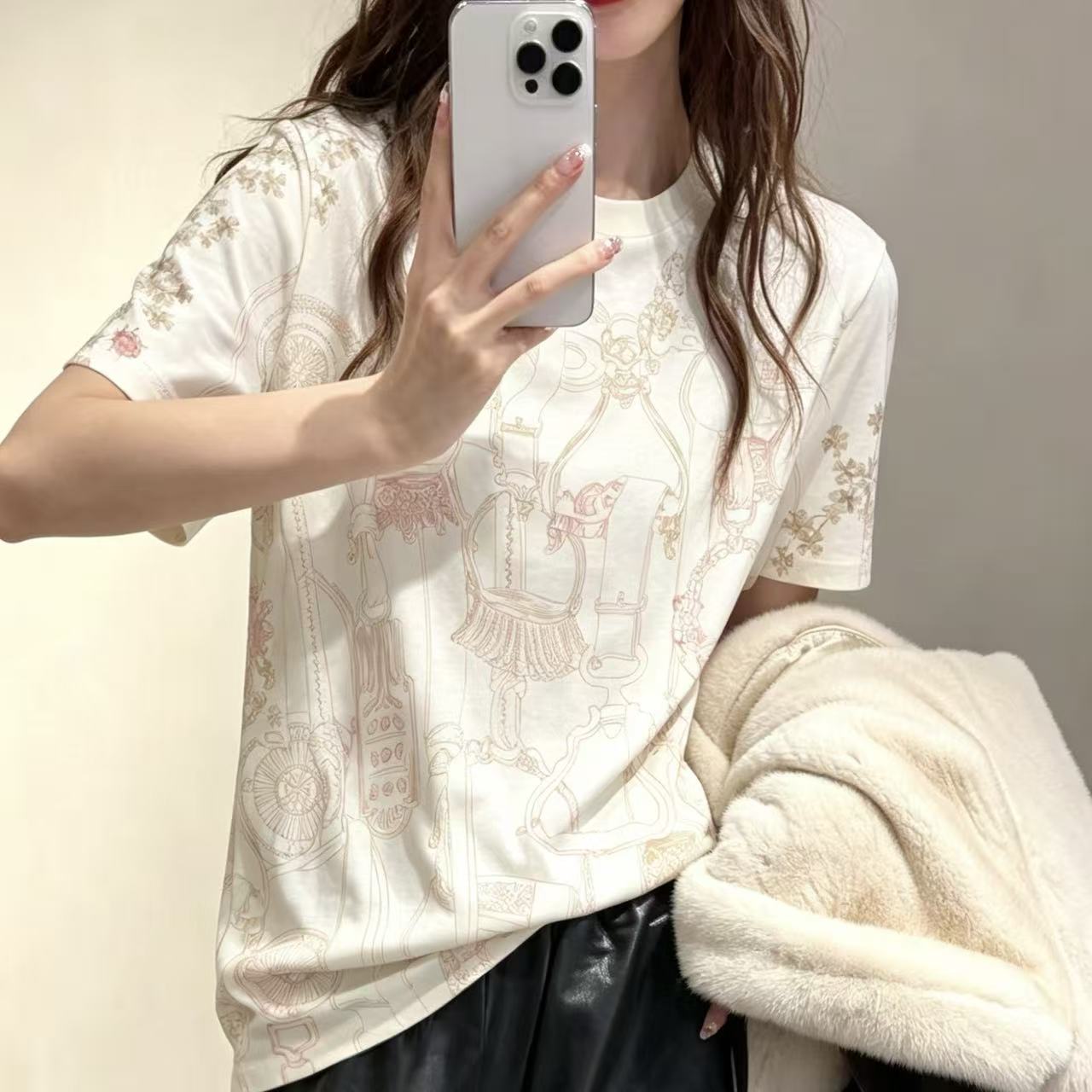HERME5 プリントTシャツ【50％割引+送料無料】