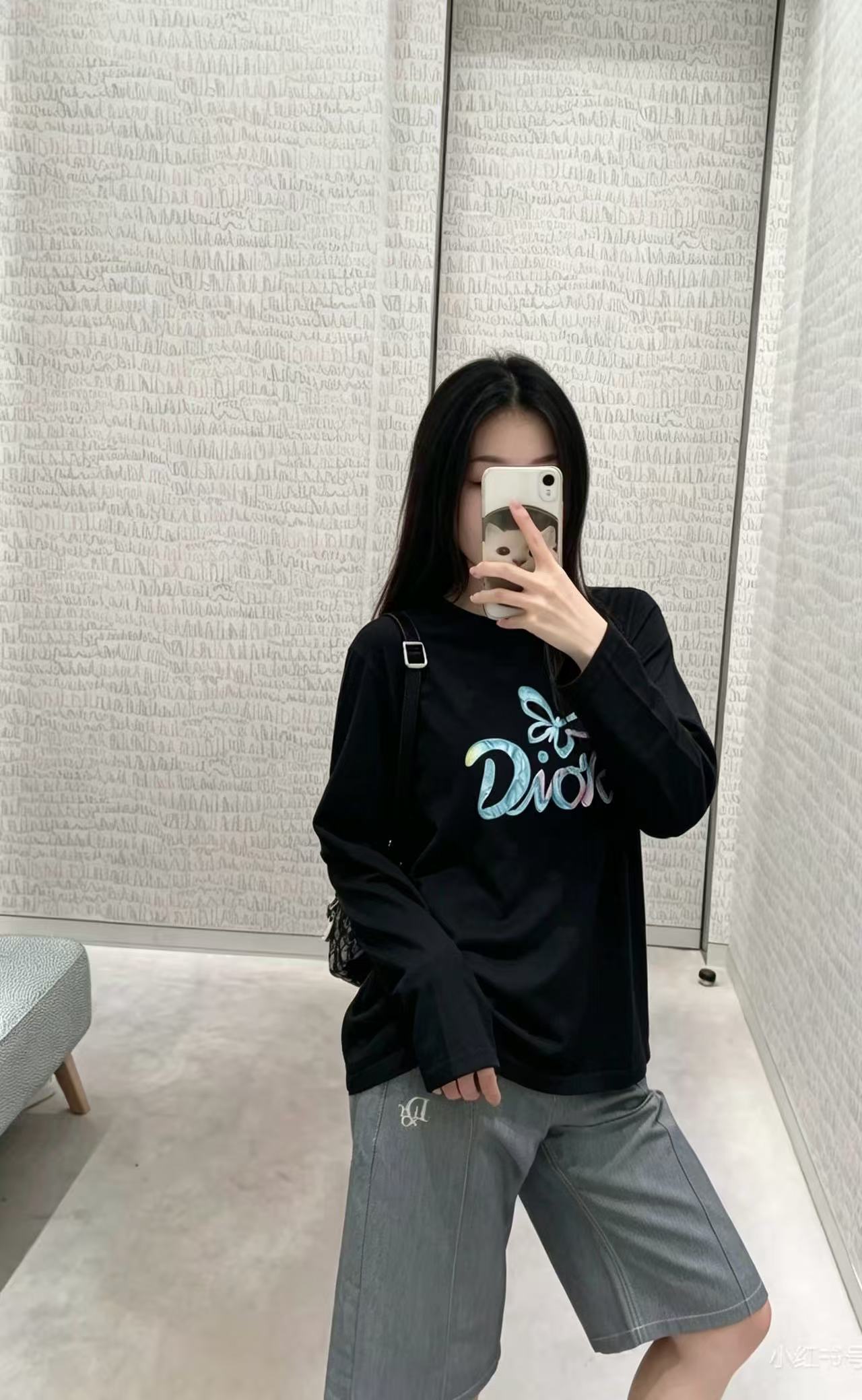 DI0Rバタフライ・レター 長袖Tシャツ【50％割引+送料無料】