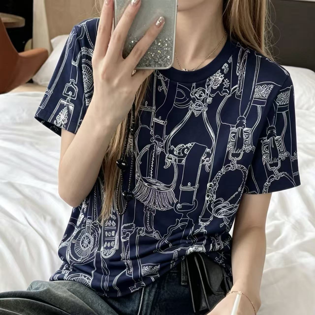 HERME5 プリントTシャツ【50％割引+送料無料】