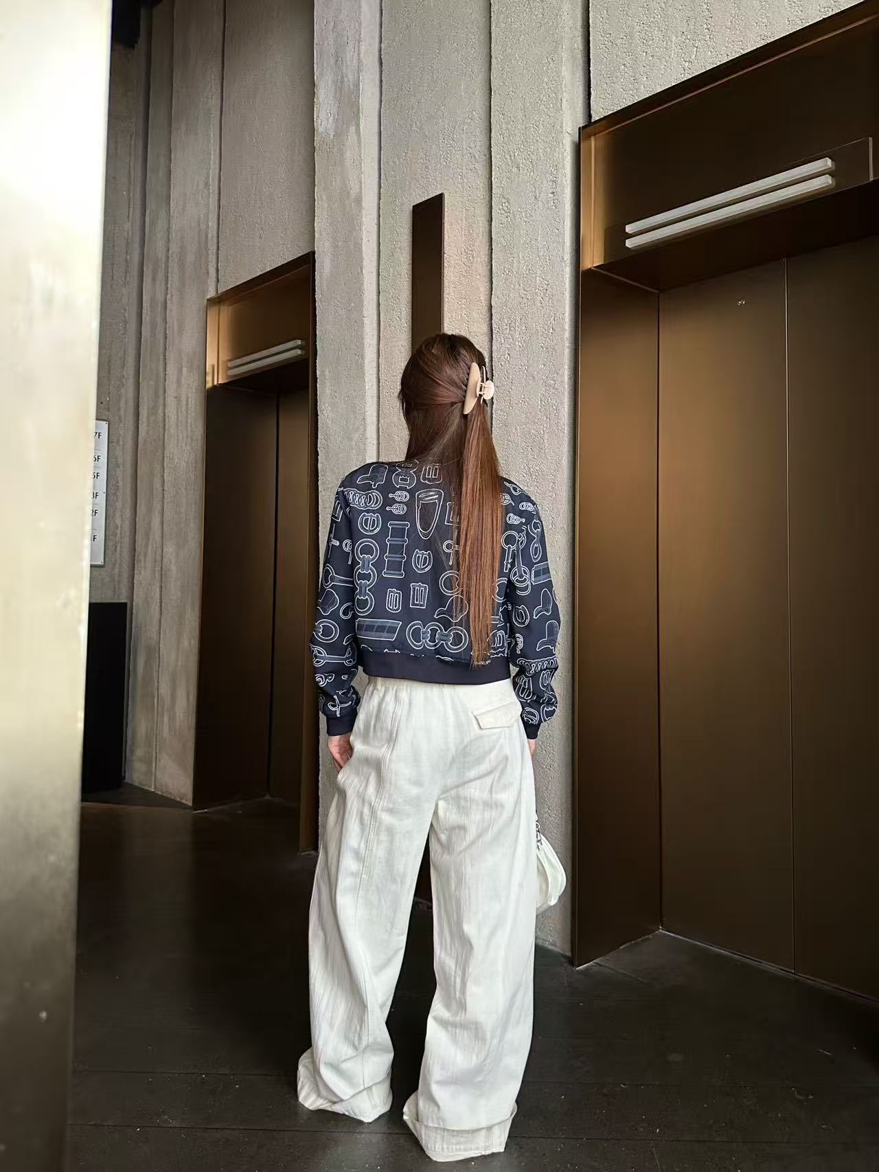 HERMES 両面プリントジャケット【50％割引+送料無料】