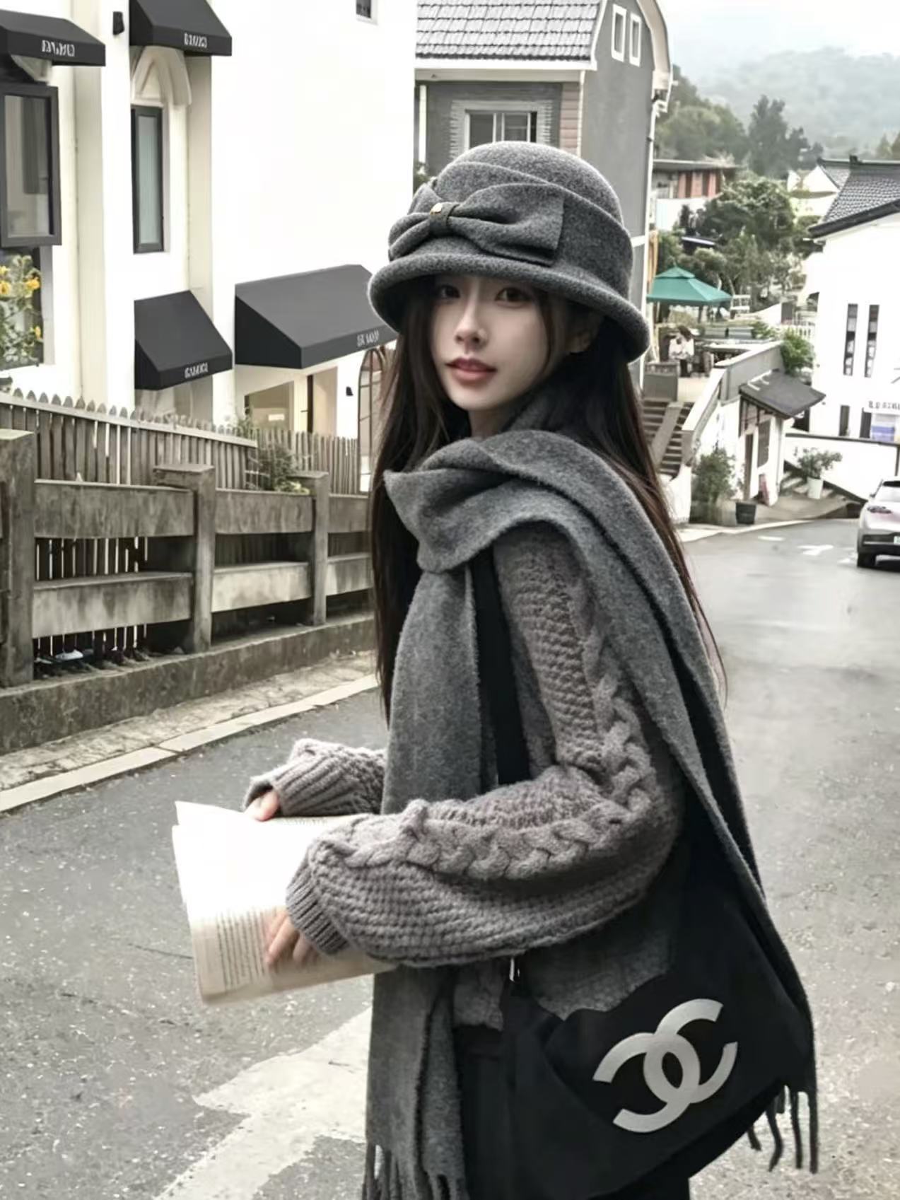CHANEL ダブルC ウールバケットハット【50％割引+送料無料】