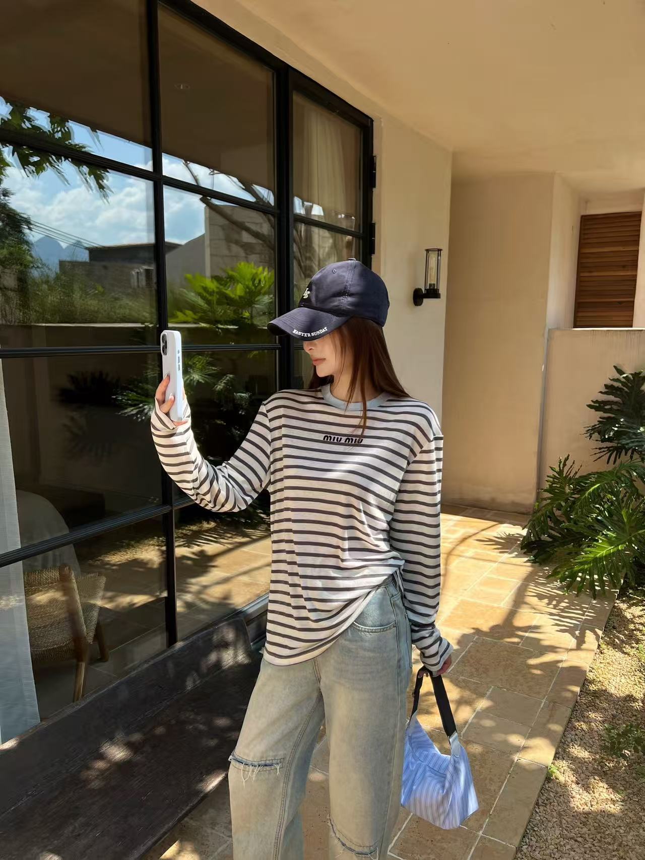M1UM1U ボーダー長袖Tシャツ【50％割引+送料無料】